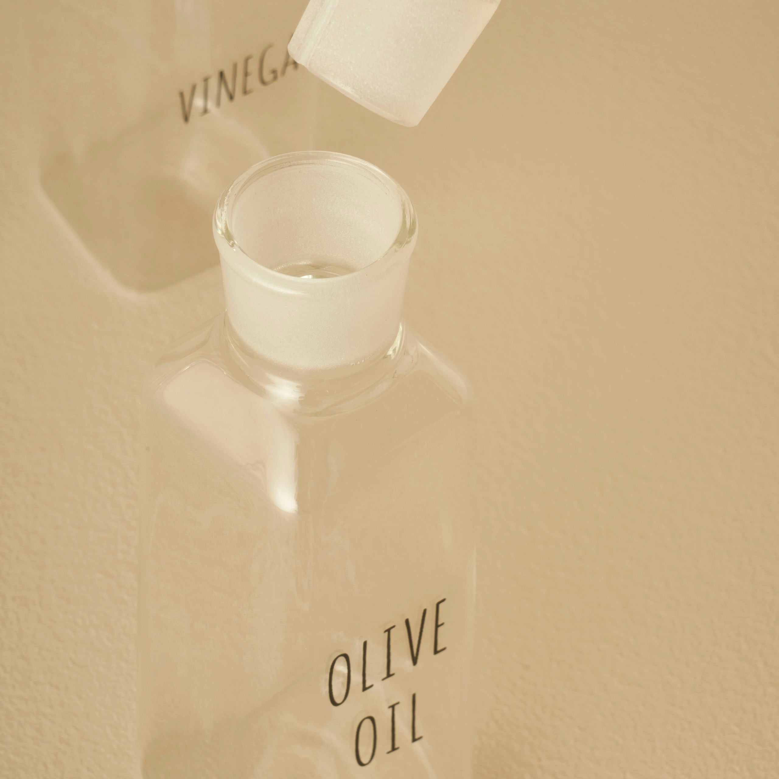 Geo Glass Oil & Vinegar Dispenser Set