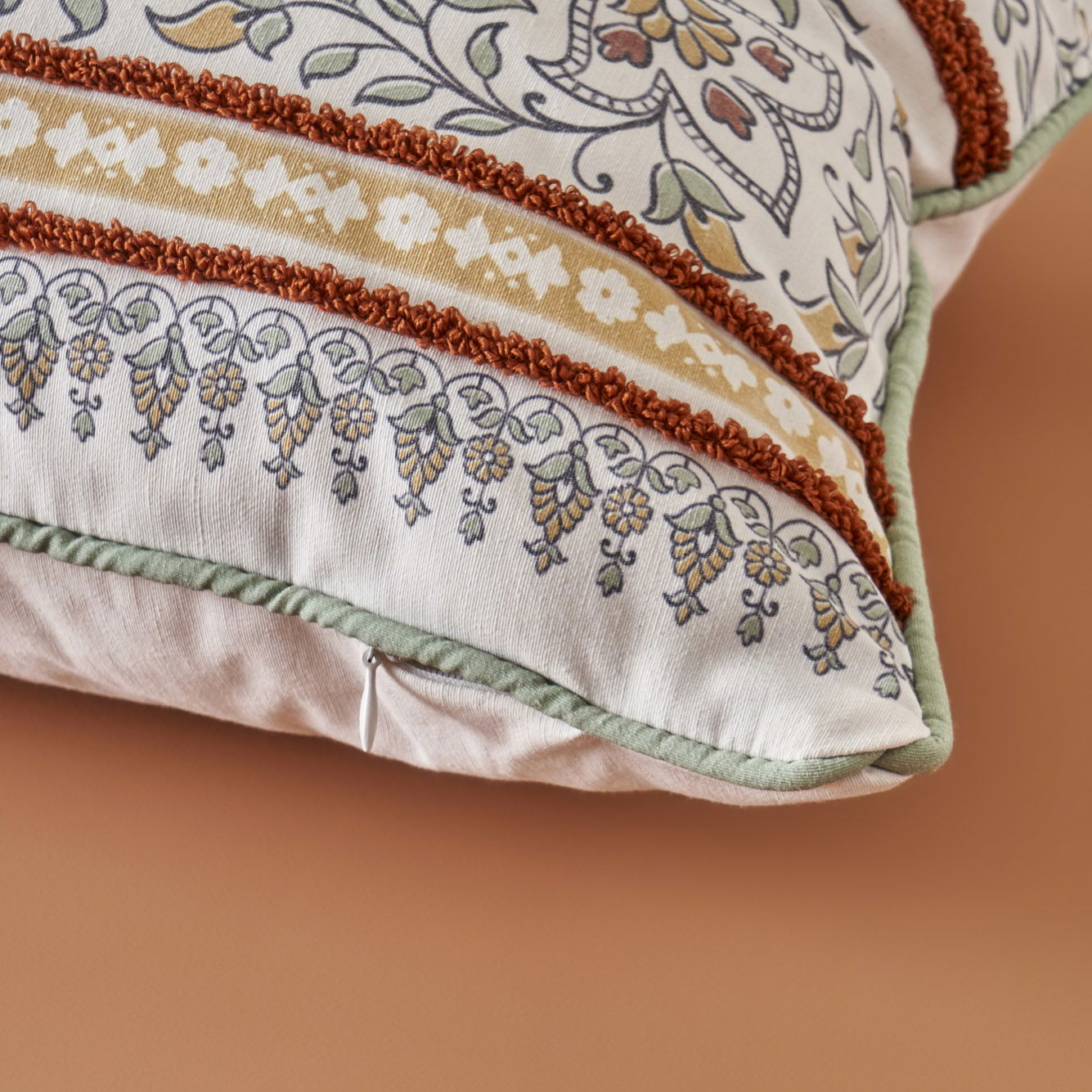 Indian Breeze Embroidered Cushion Cover