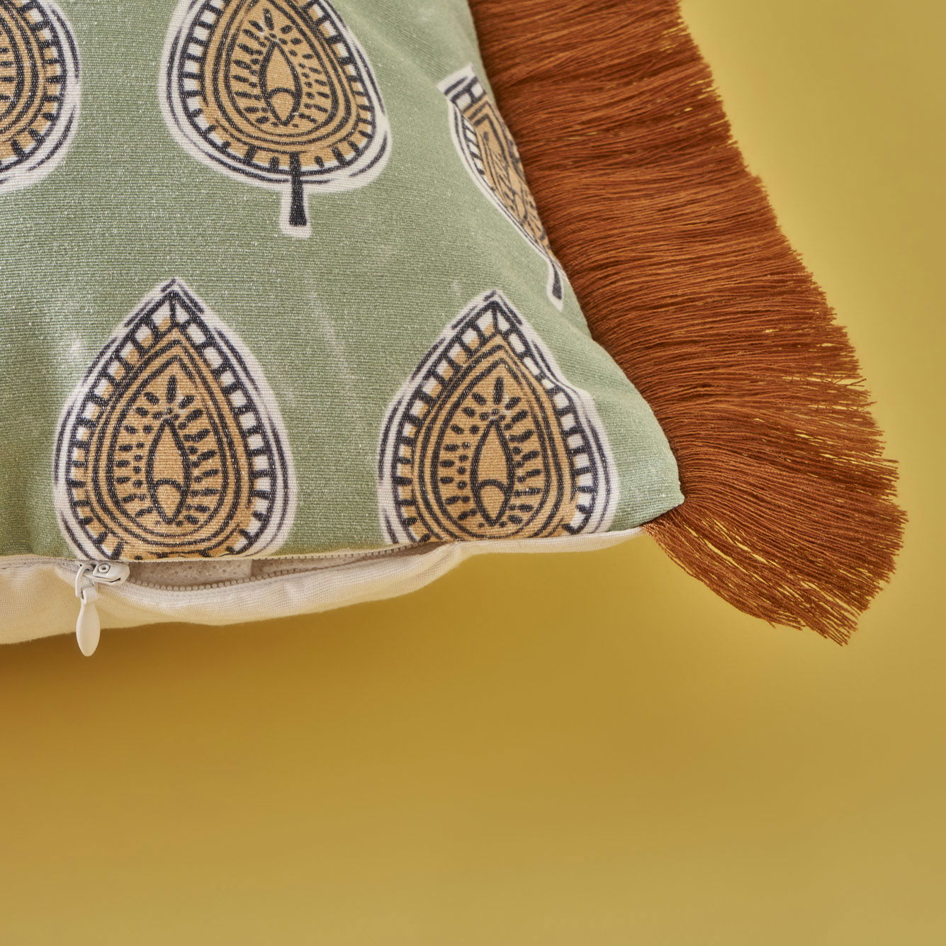 Indian Elegance Cushion Cover with Tassels