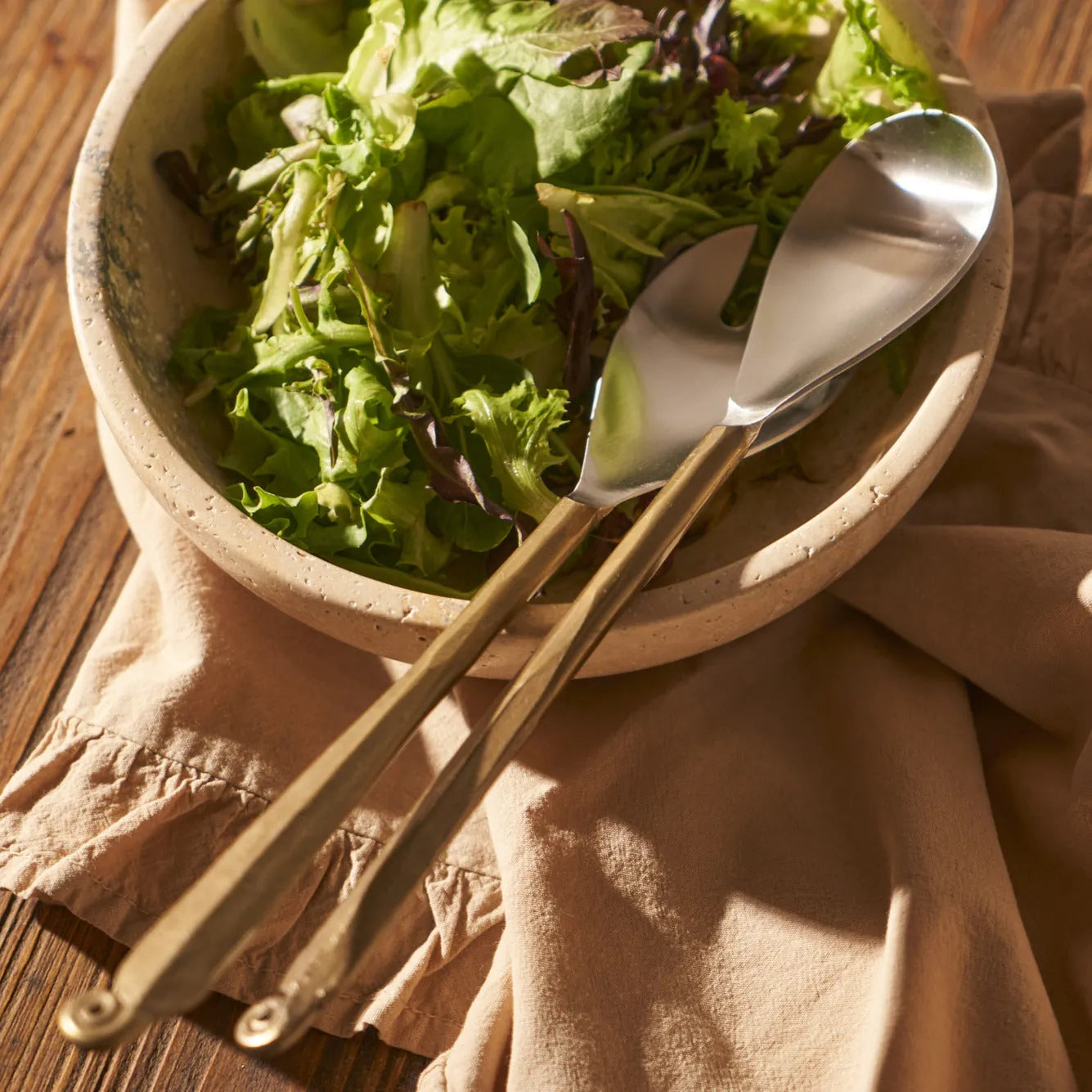 Finta Stainless Steel Salad Serving Set detail view