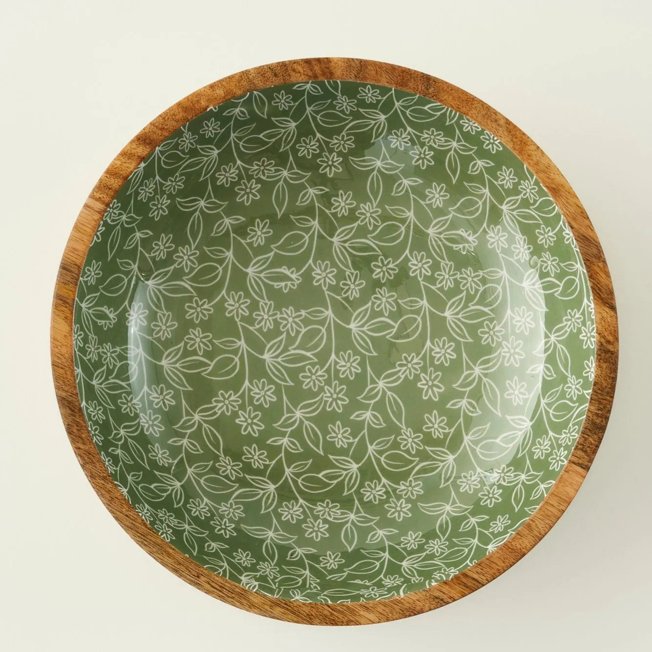 Floral Mango Serving Bowl detail view