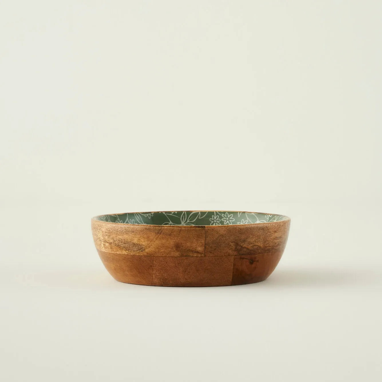 Floral Mango Serving Bowl texture detail