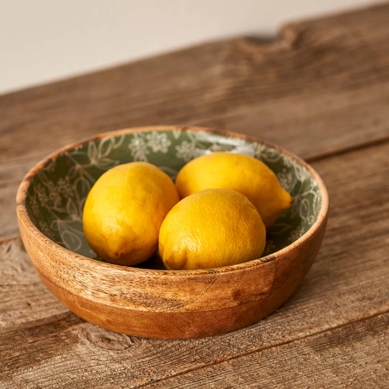 Floral Mango Serving Bowl side view
