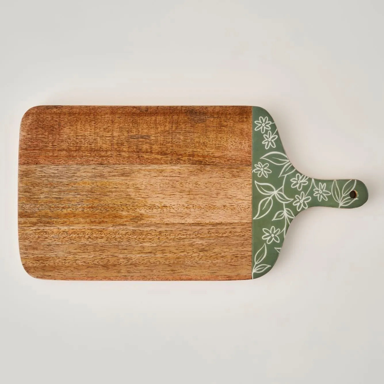 Floral Mango Wood Cutting Board