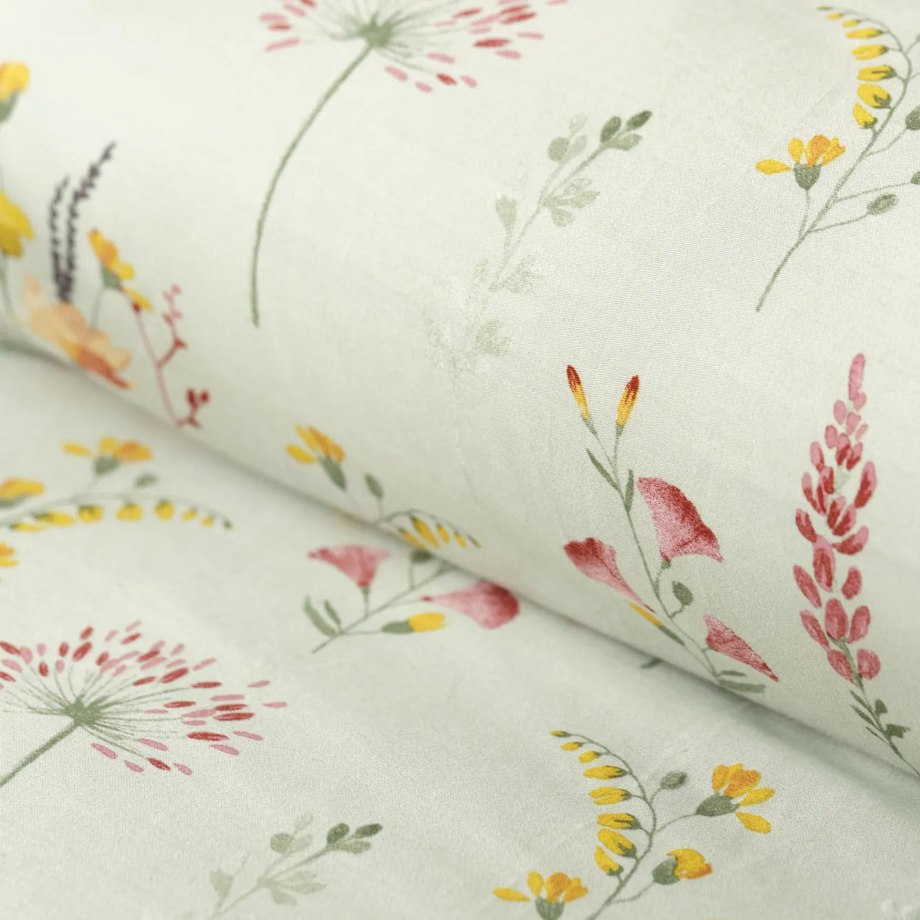 Flores Cotton Sateen Duvet Set texture detail