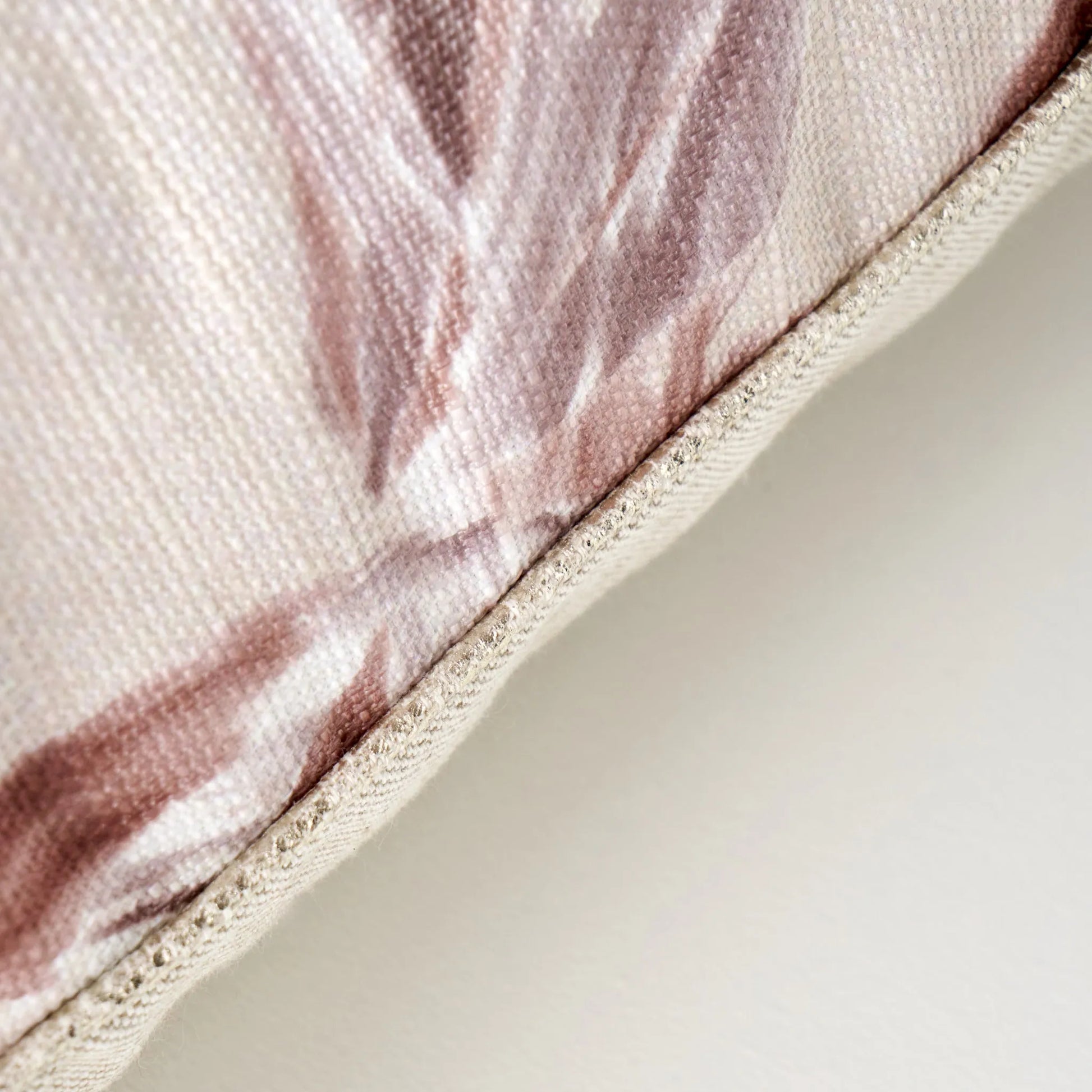 Flores Palm Leaf Throw Pillow texture detail