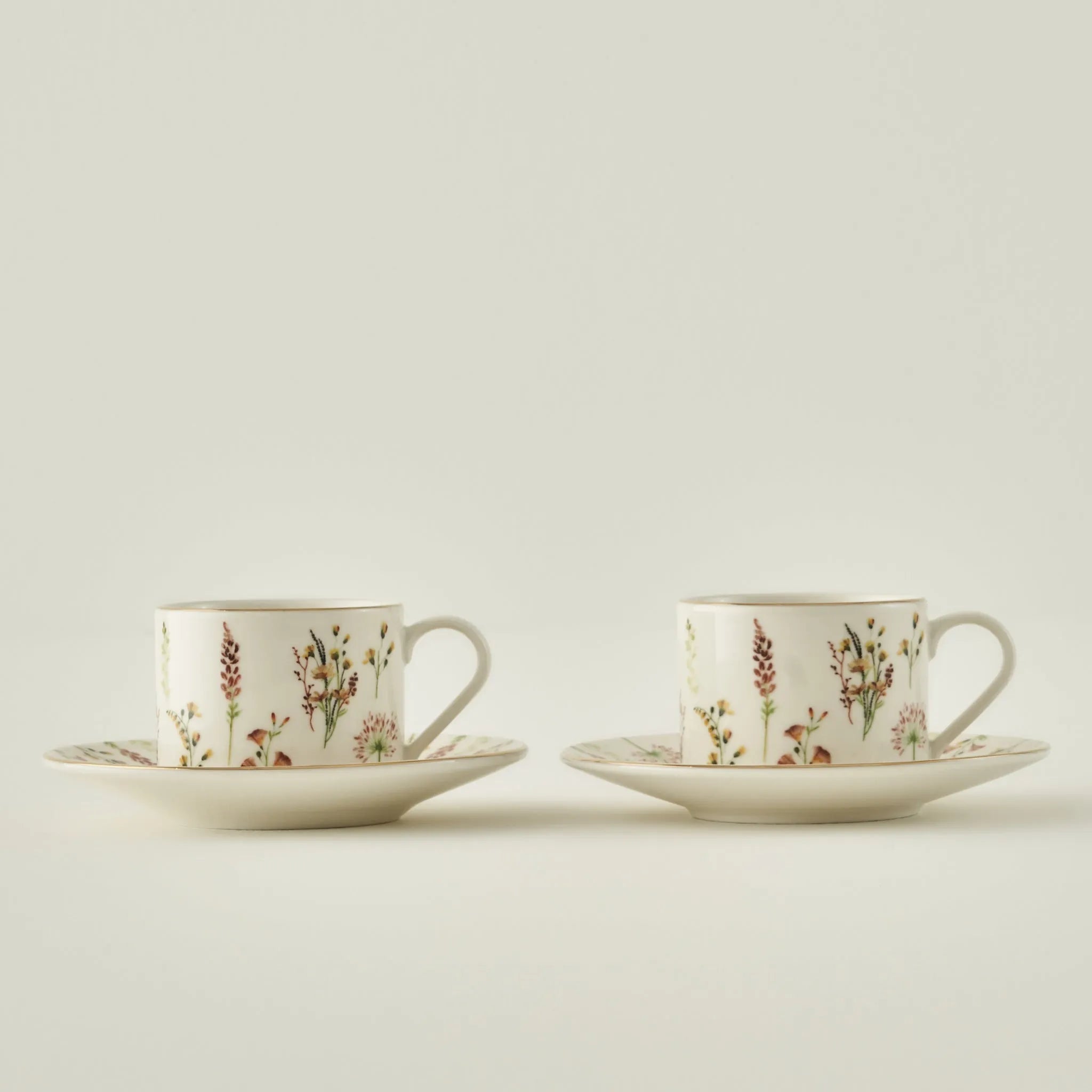 Flores Porcelain Tea Cup (Set of 2) - Default Title - Bella Maison