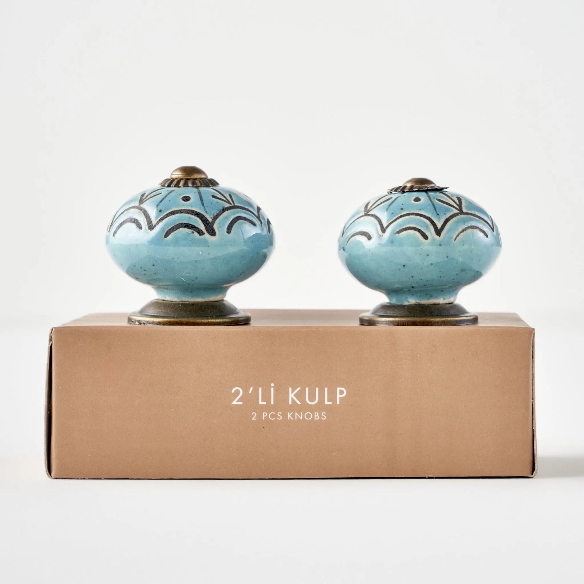 Gemma Ceramic Cabinet Knobs (Set of 2) side view