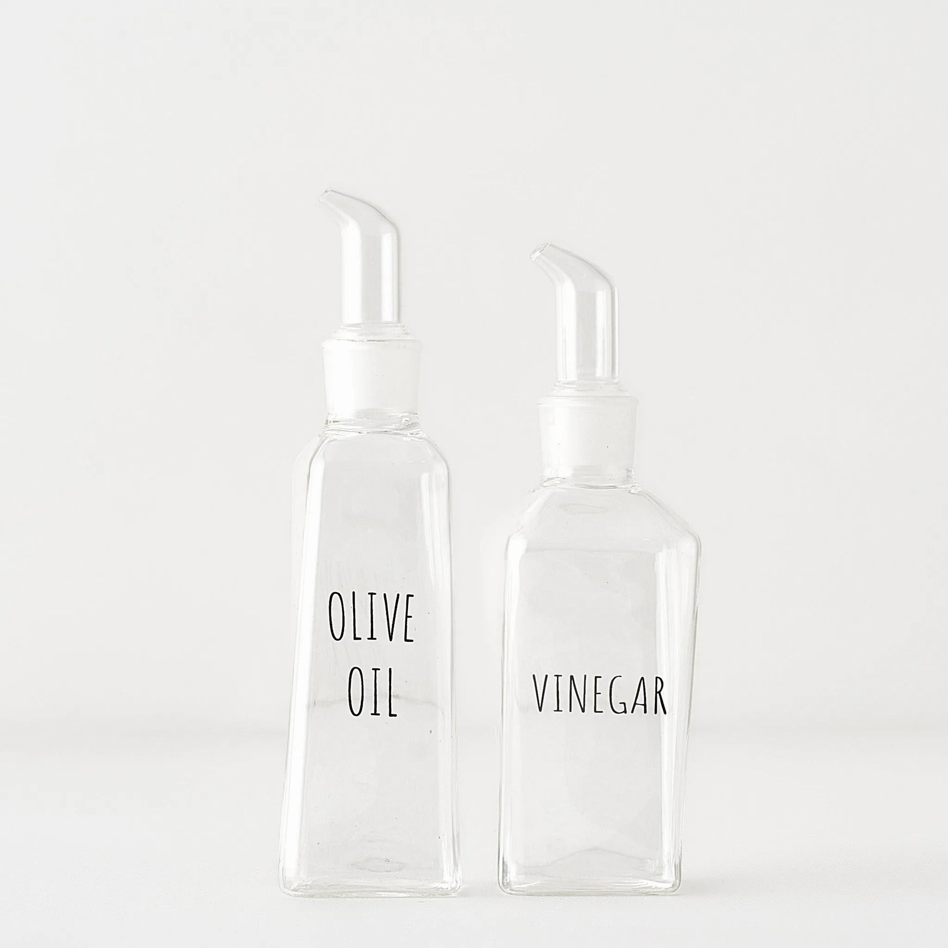 Geo Glass Oil & Vinegar Dispenser Set