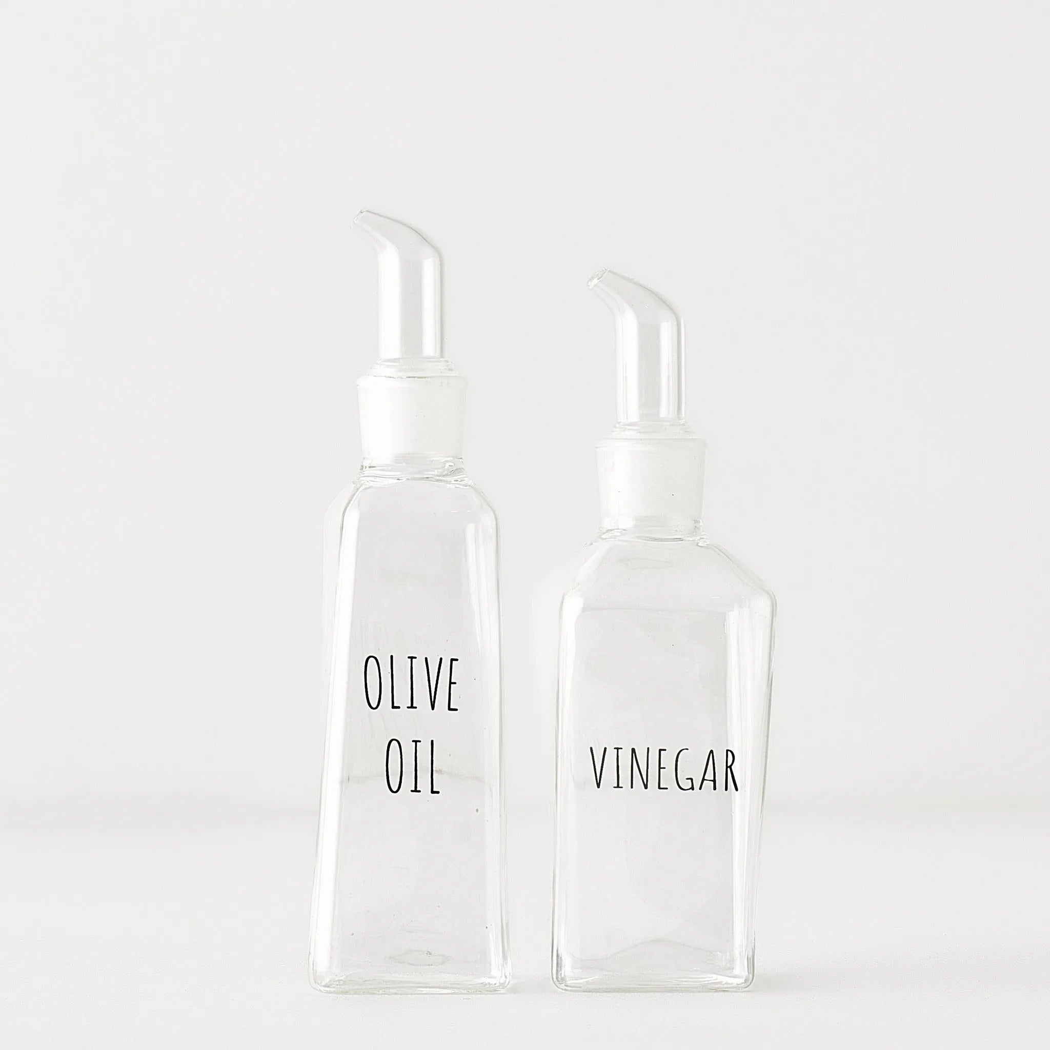 Geo Glass Oil & Vinegar Dispenser Set