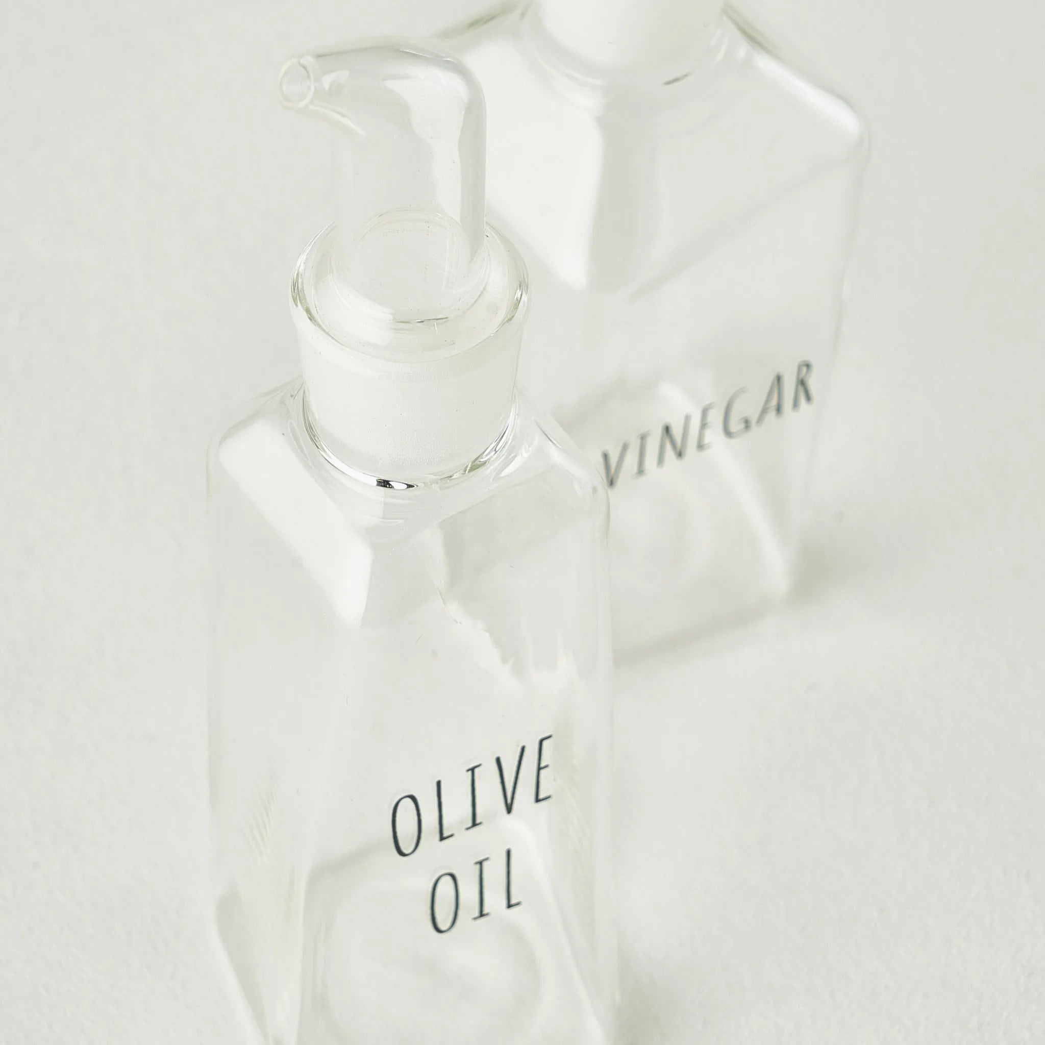 Geo Glass Oil & Vinegar Dispenser Set detail view