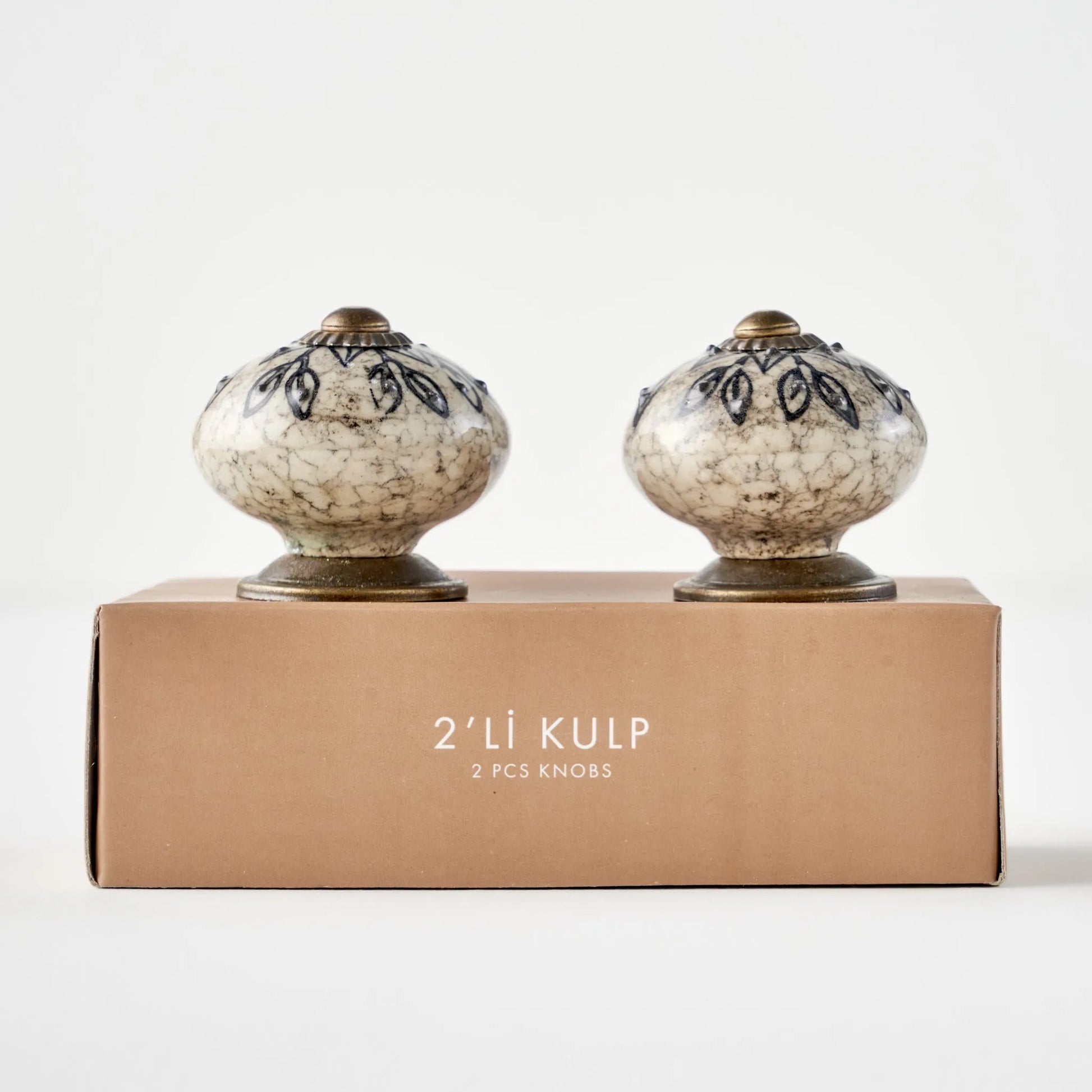 Gia Ceramic Cabinet Knobs (Set of 2) side view
