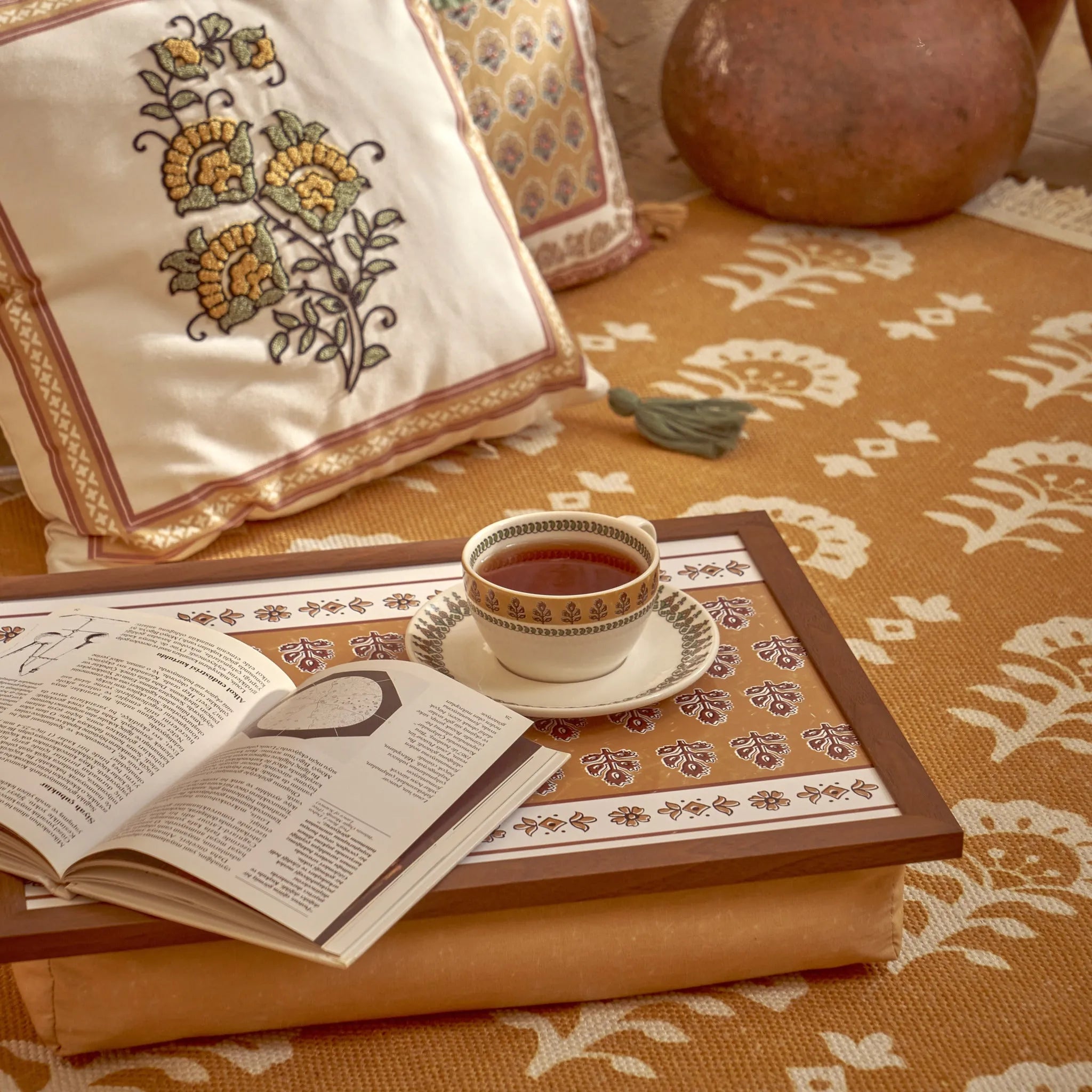 Indian Dream Embroidered Cushion Cover additional view