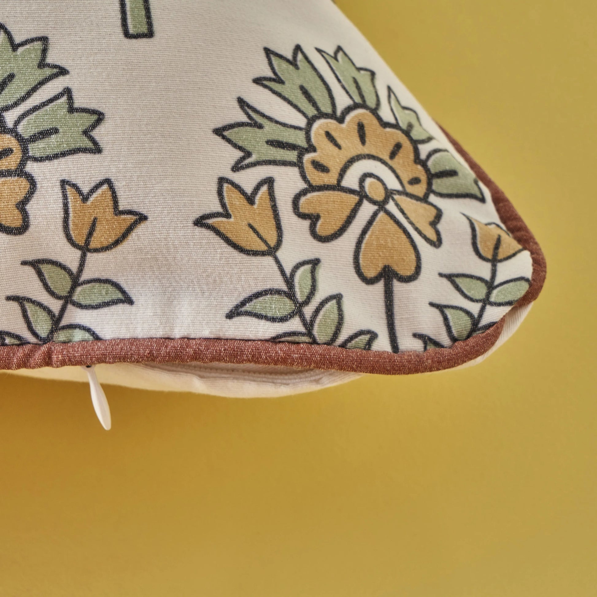 Indian Embroidered Cushion Cover side view