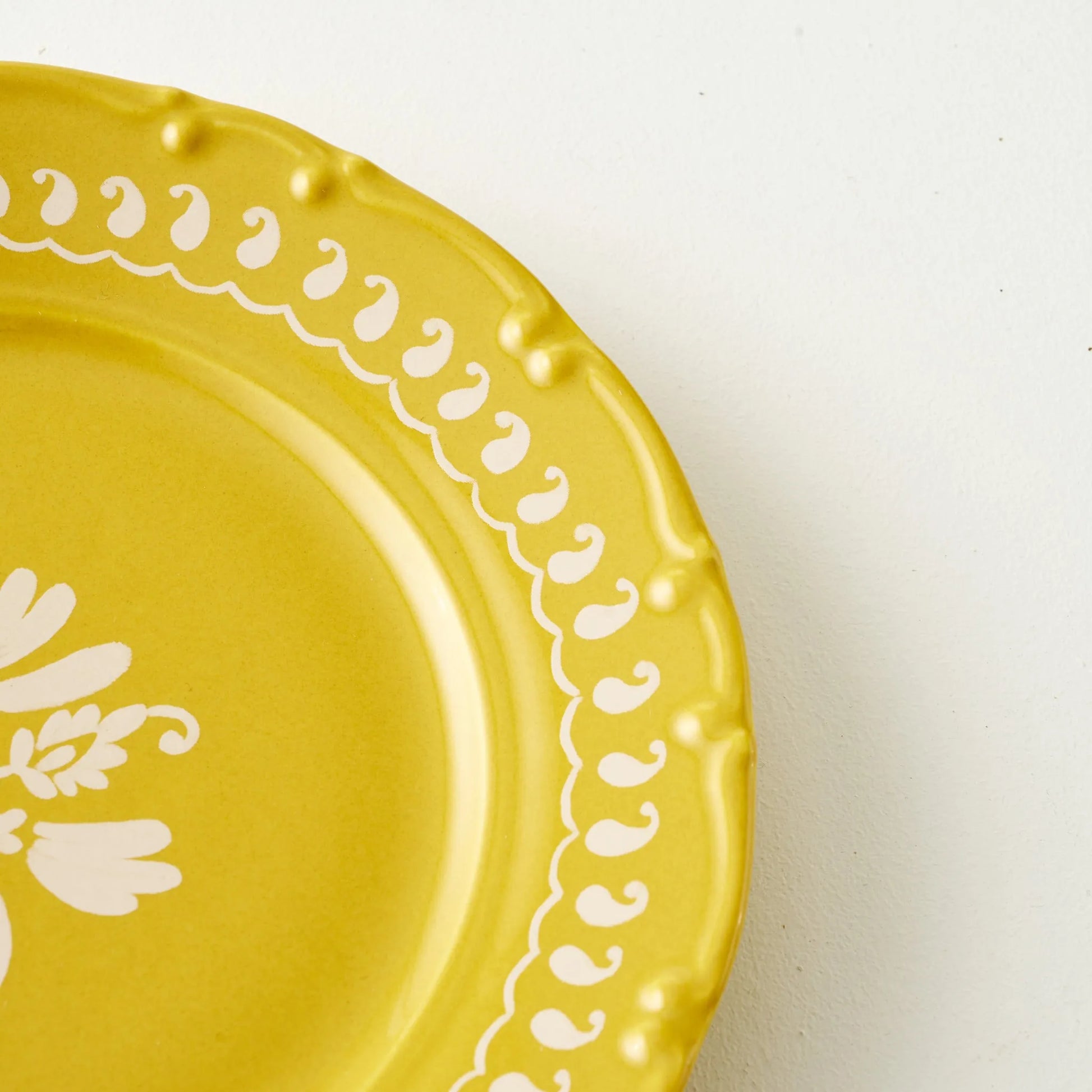 Indian Mustard Porcelain Dessert Plate detail view