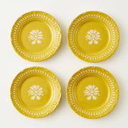 Indian Mustard Porcelain Dessert Plate (Set of 4)