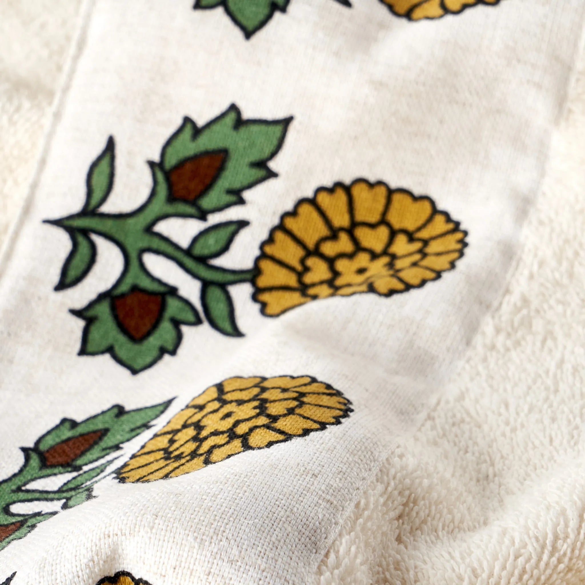 Indian Patterned Cotton Hand Towel texture detail