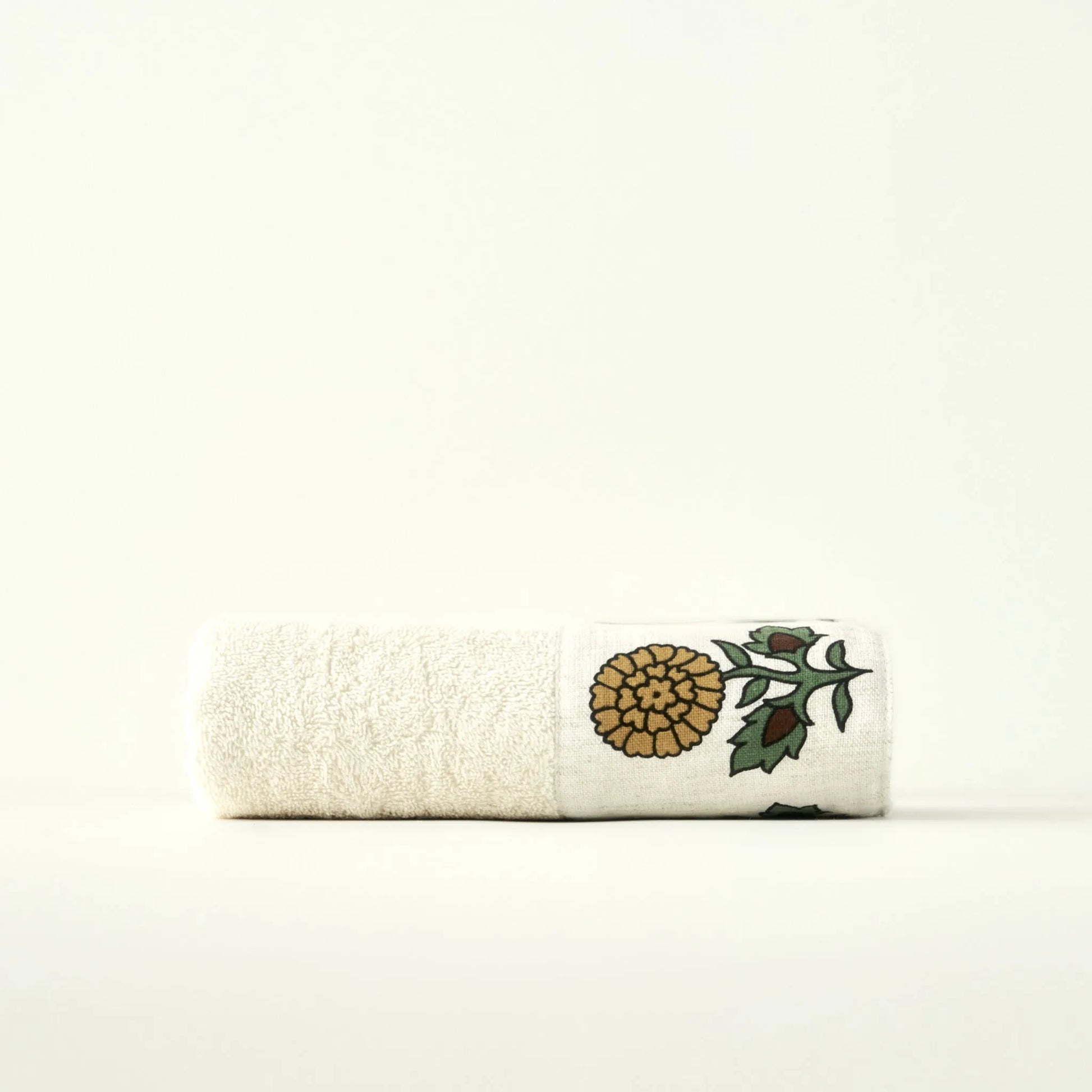 Indian Patterned Cotton Hand Towel side view