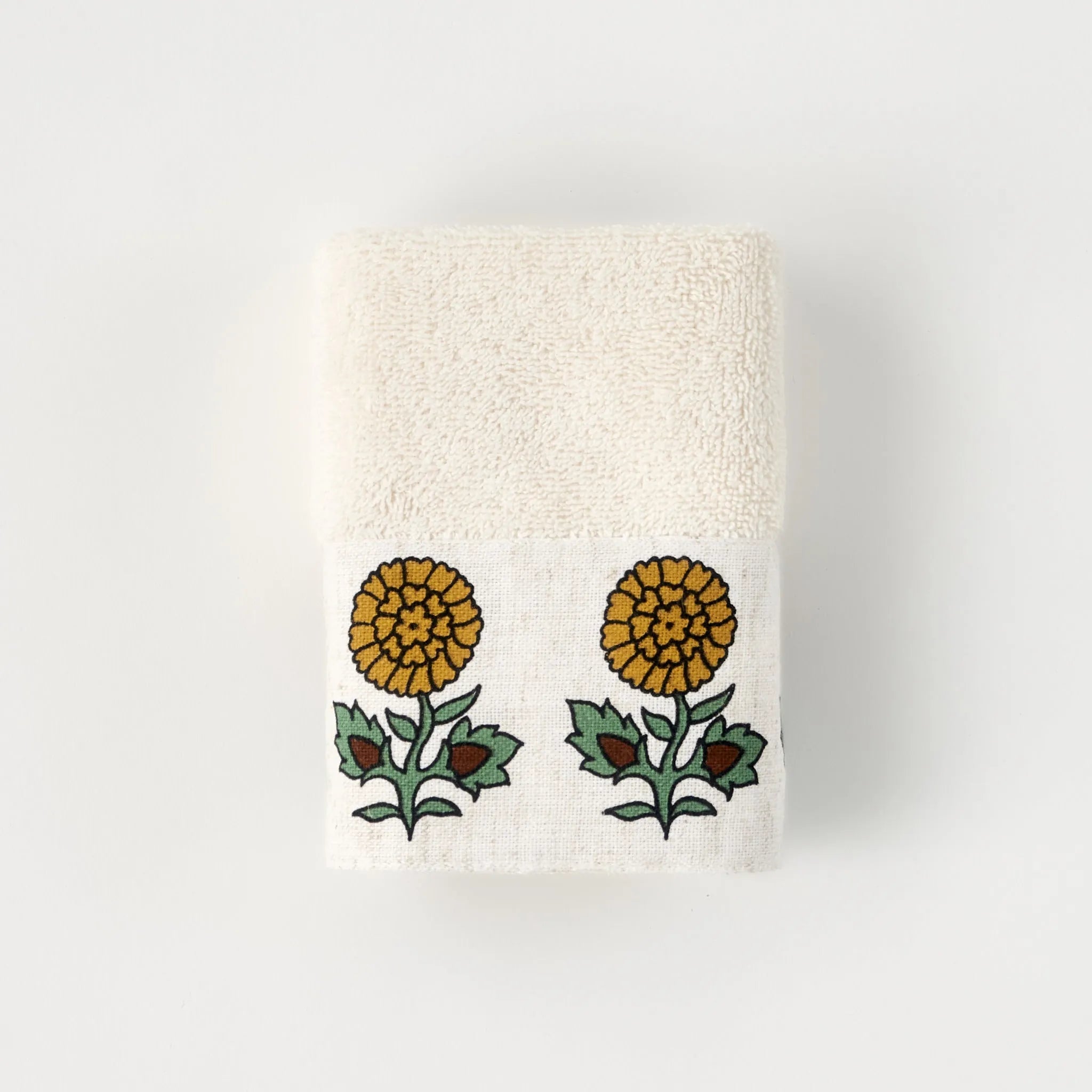 Indian Patterned Cotton Washcloth (Set of 2)