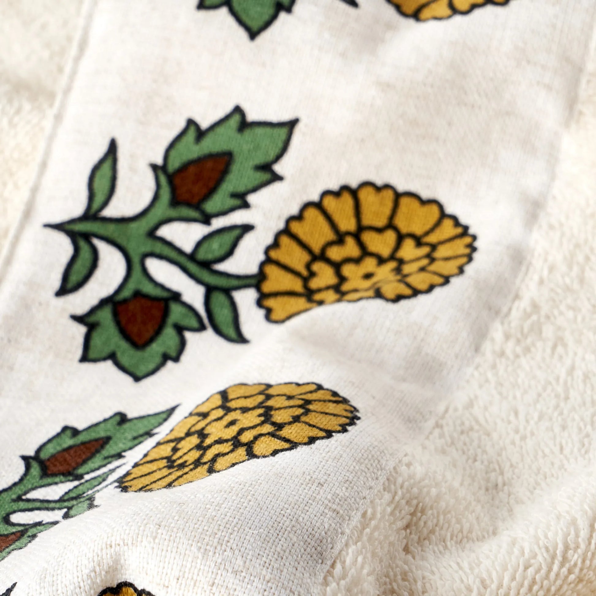 Indian Patterned Cotton Washcloth (Set of 2) texture detail
