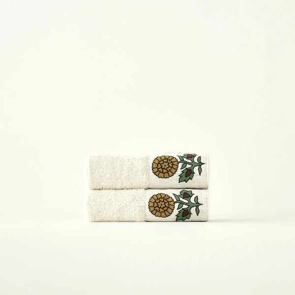 Indian Patterned Cotton Washcloth (Set of 2)