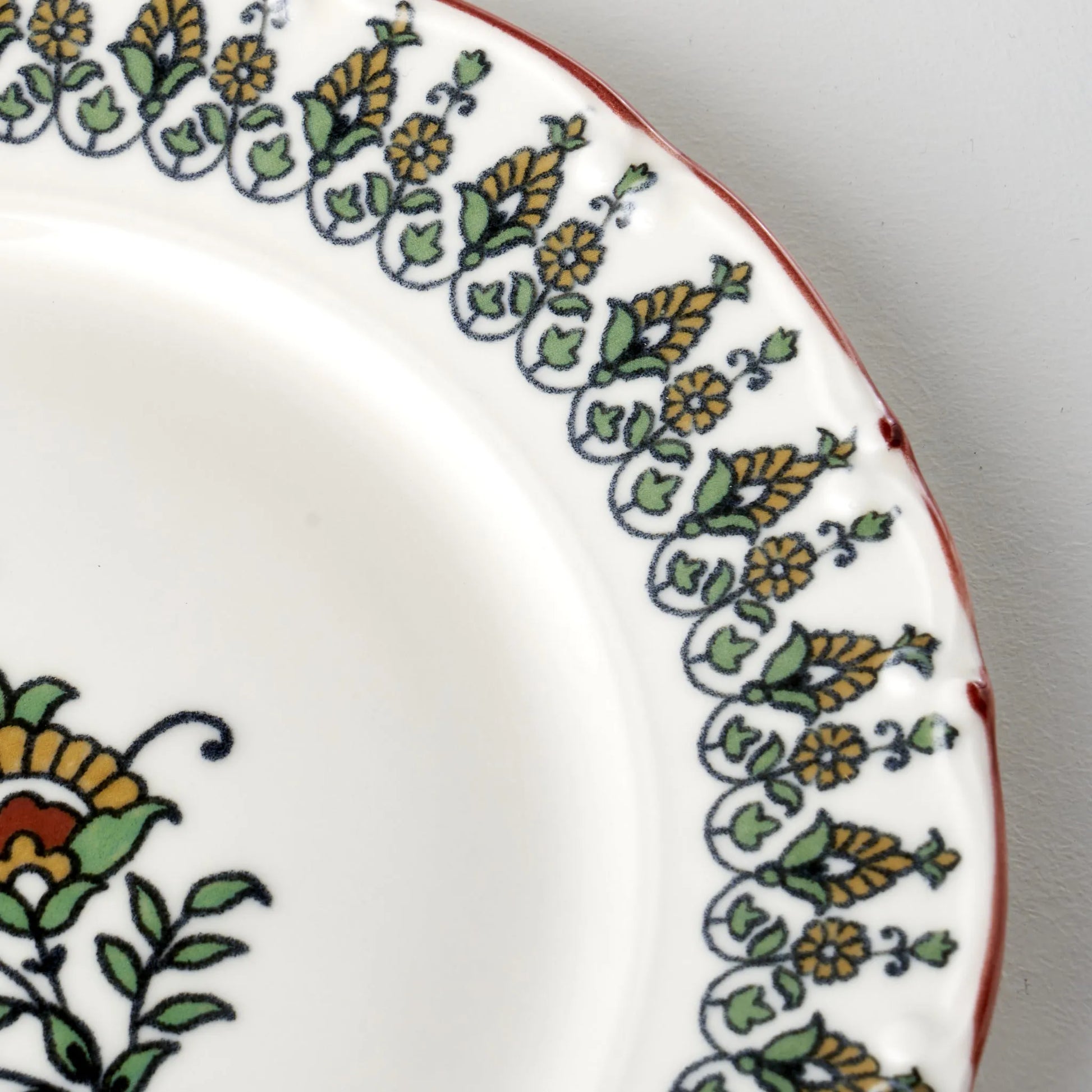 Indian Porcelain Dinner Plate detail view