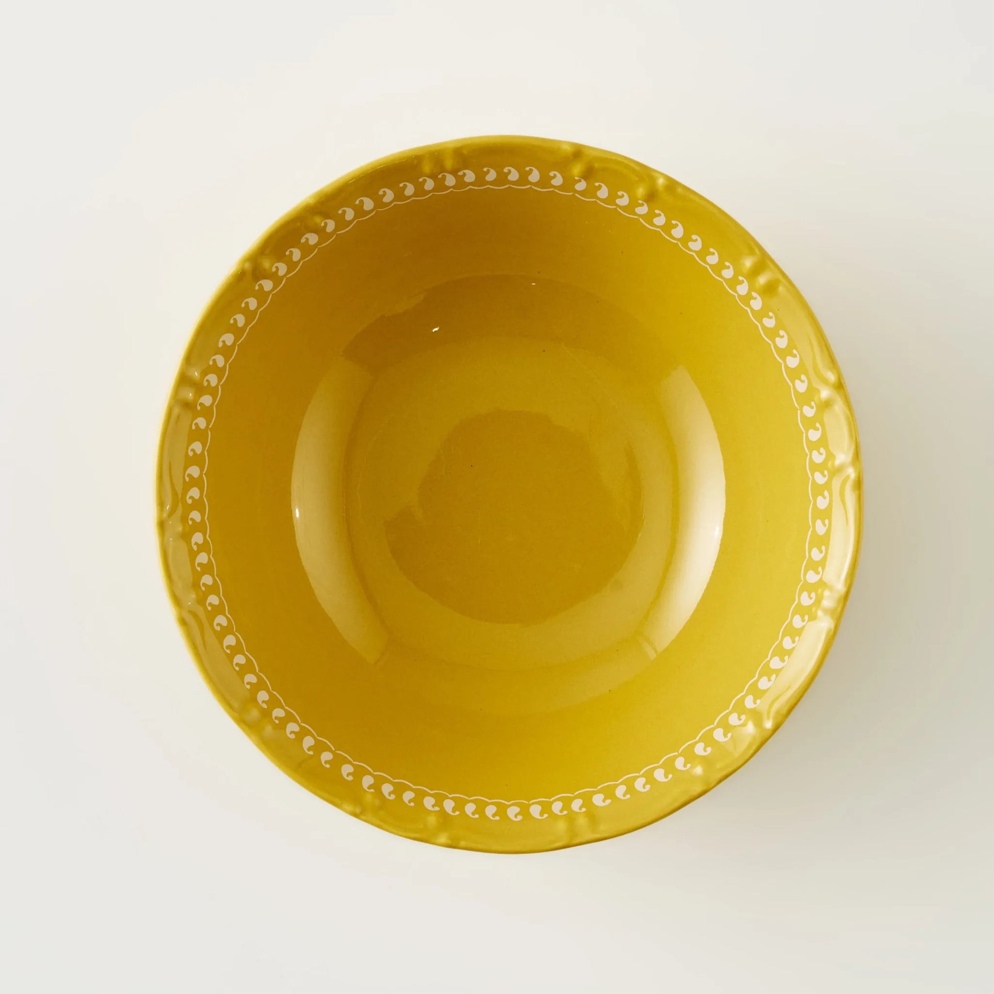Indian Porcelain Salad Bowl design detail