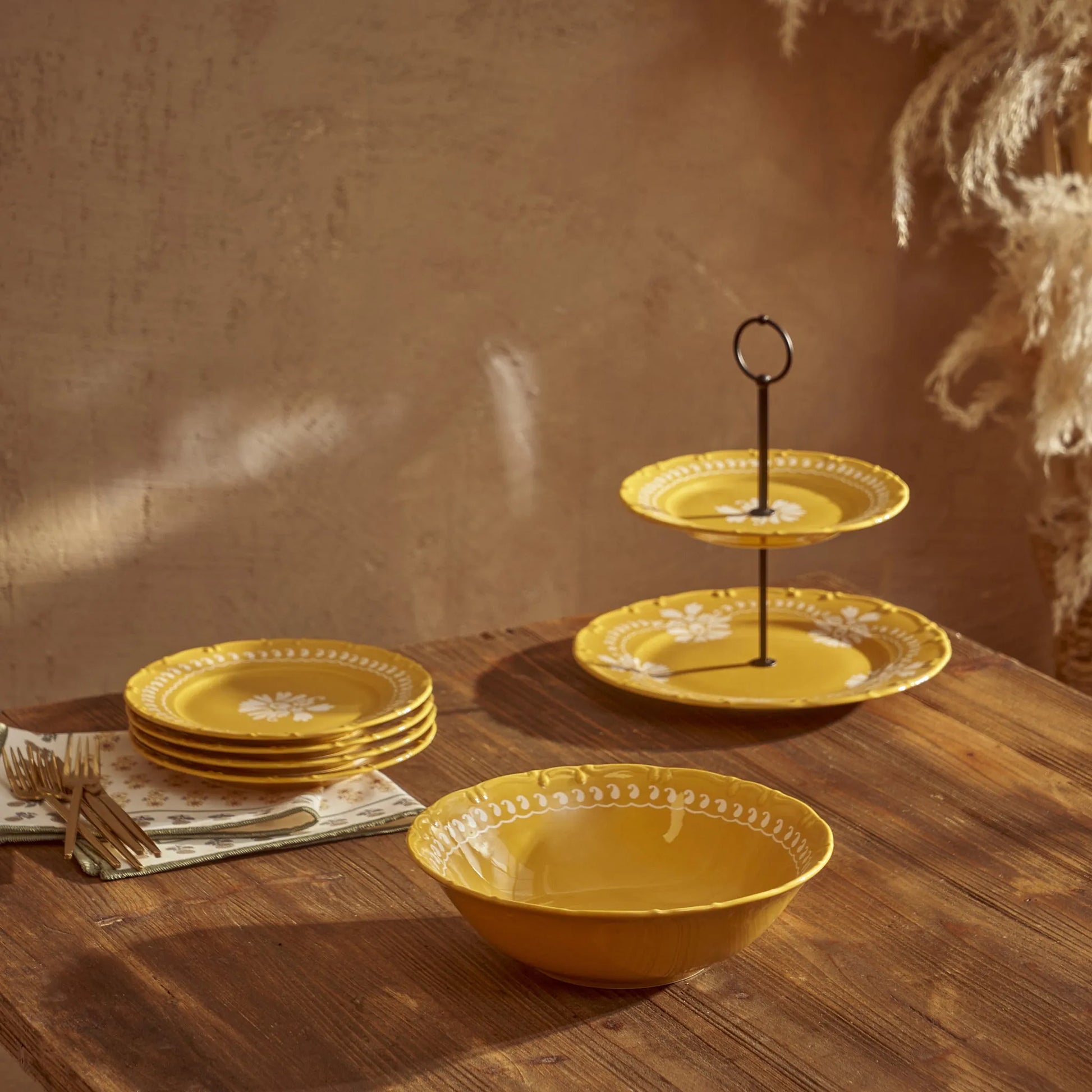 Indian Porcelain Salad Bowl additional view
