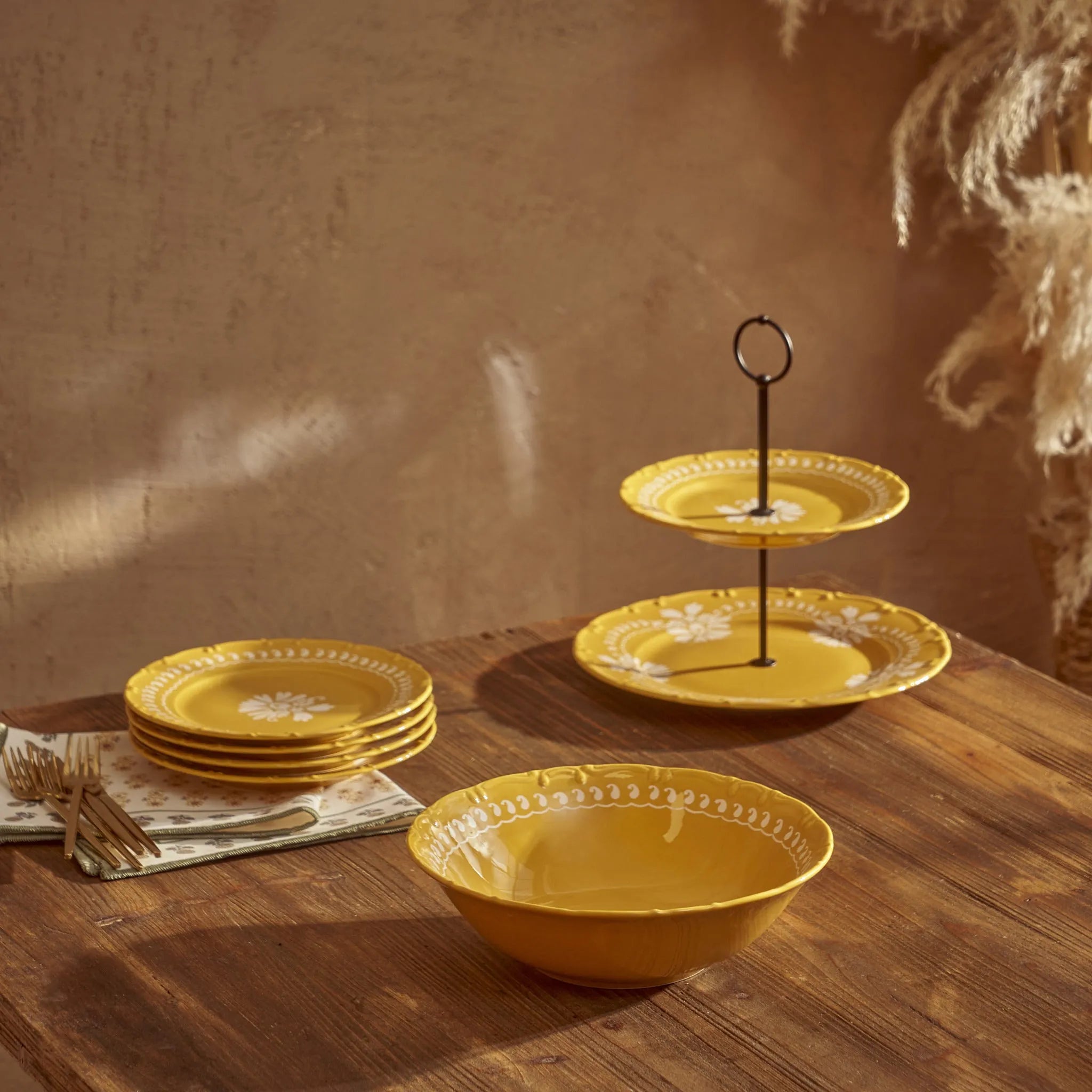Indian Porcelain Salad Bowl additional view