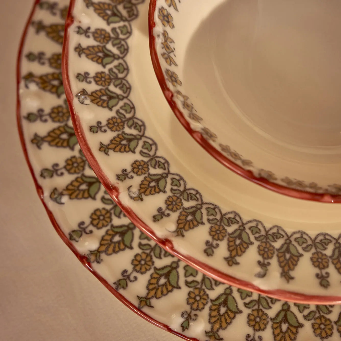 Indian Porcelain Soup Bowl side view