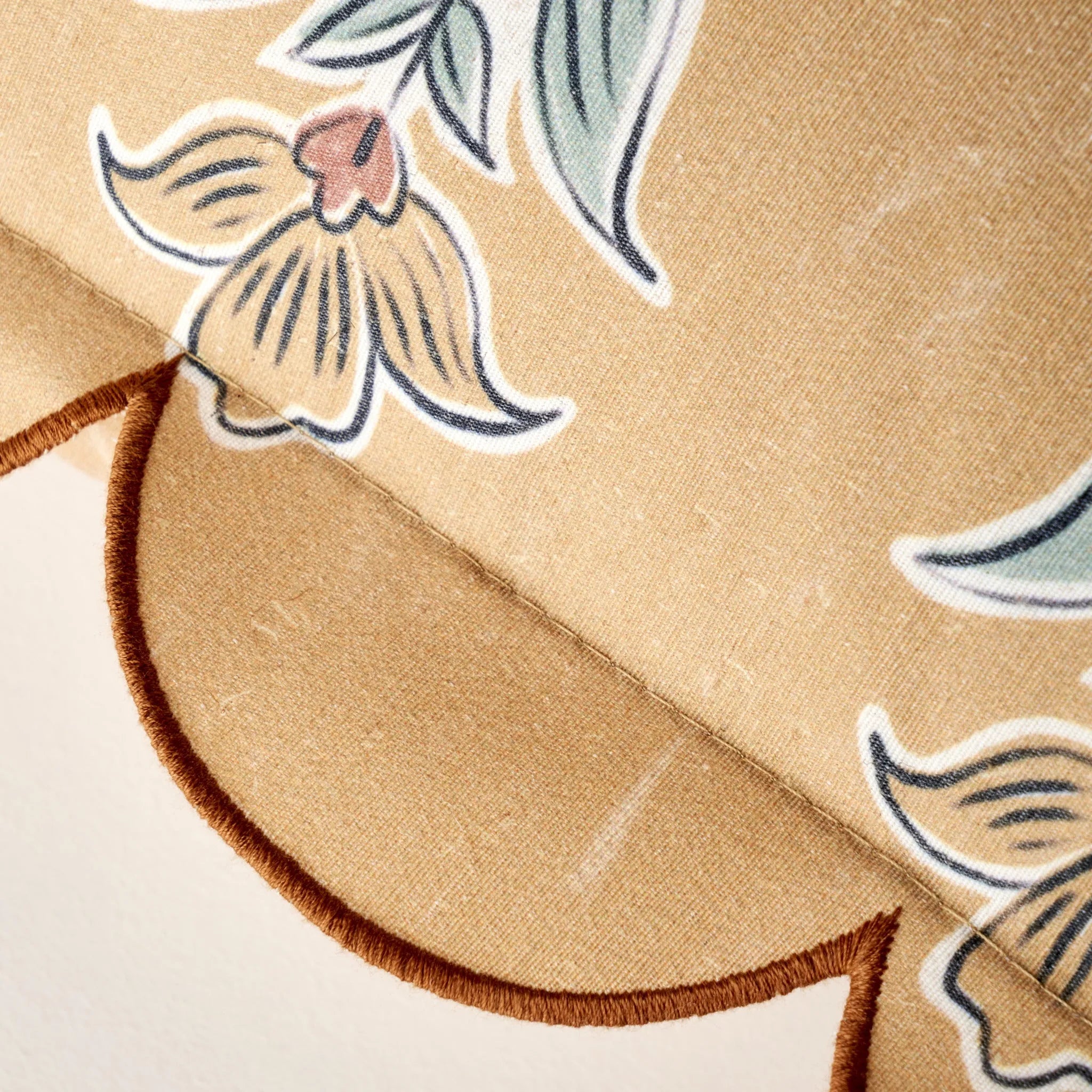 Indian Scallop Cushion Cover texture detail