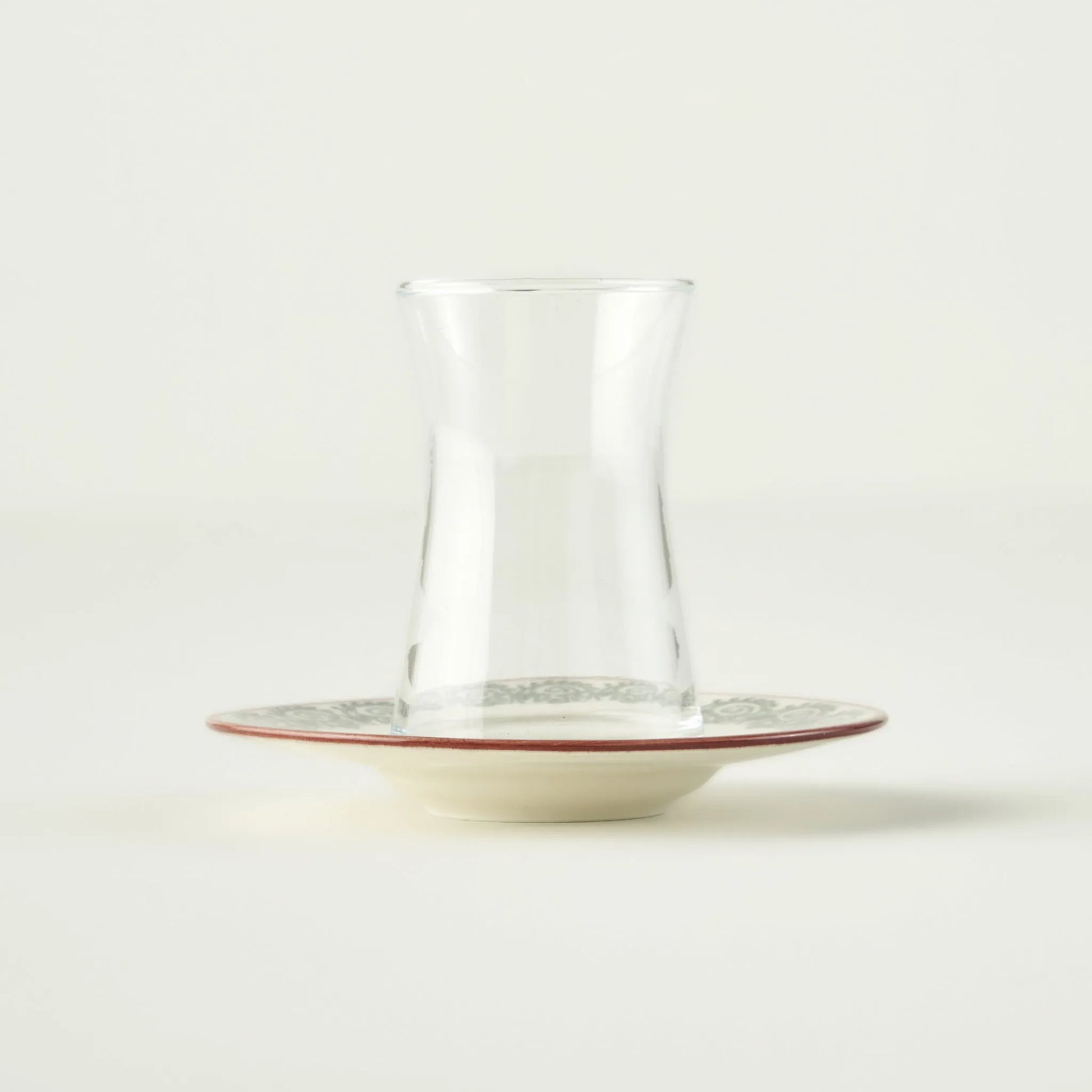 Indian Tea Glass Set with Saucers (6-Piece)