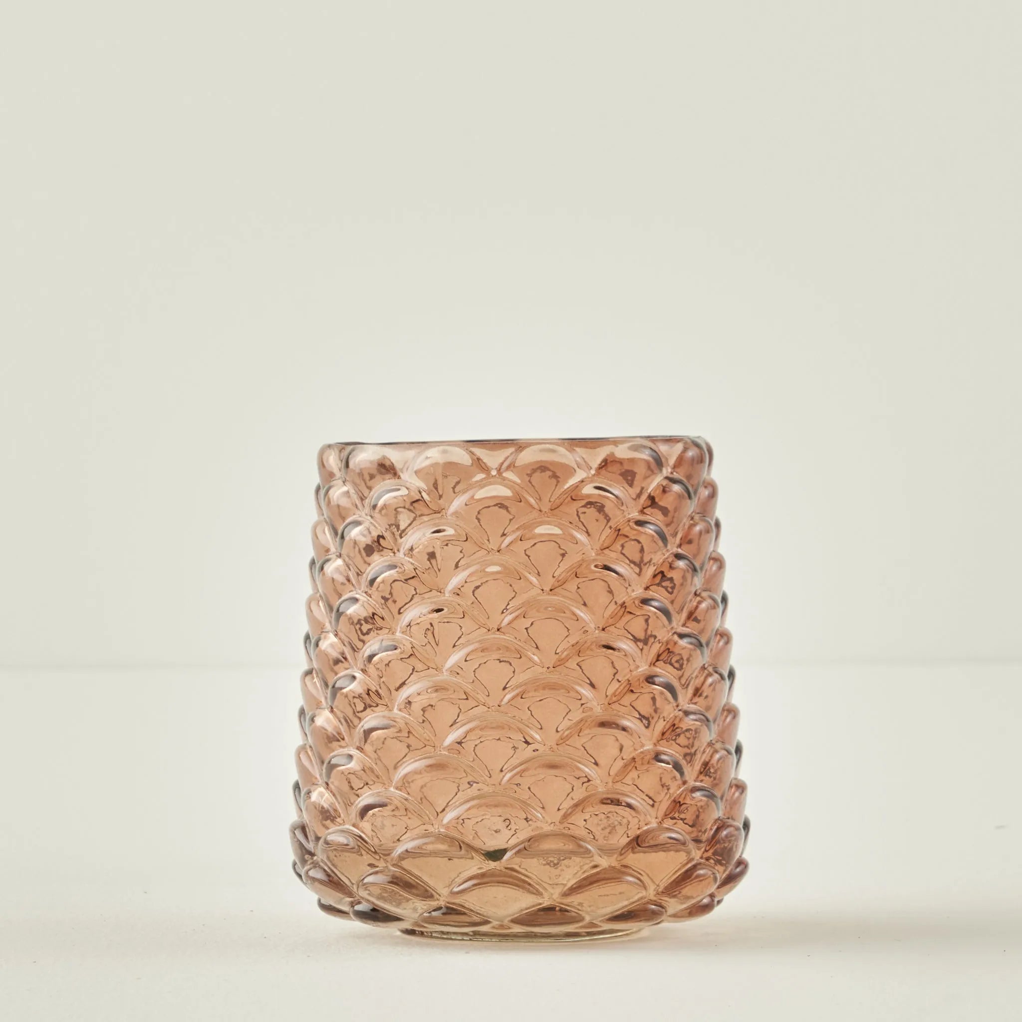 Irene Fish Scale Pattern Glass Vase detail view