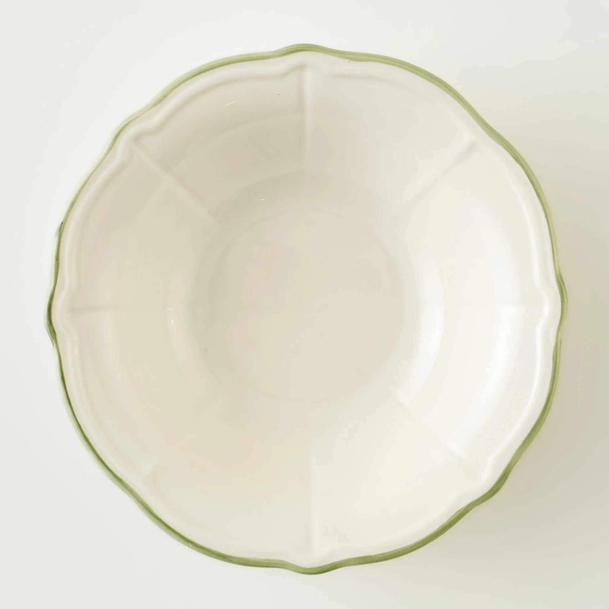Julia Scalloped Stoneware Salad Bowl