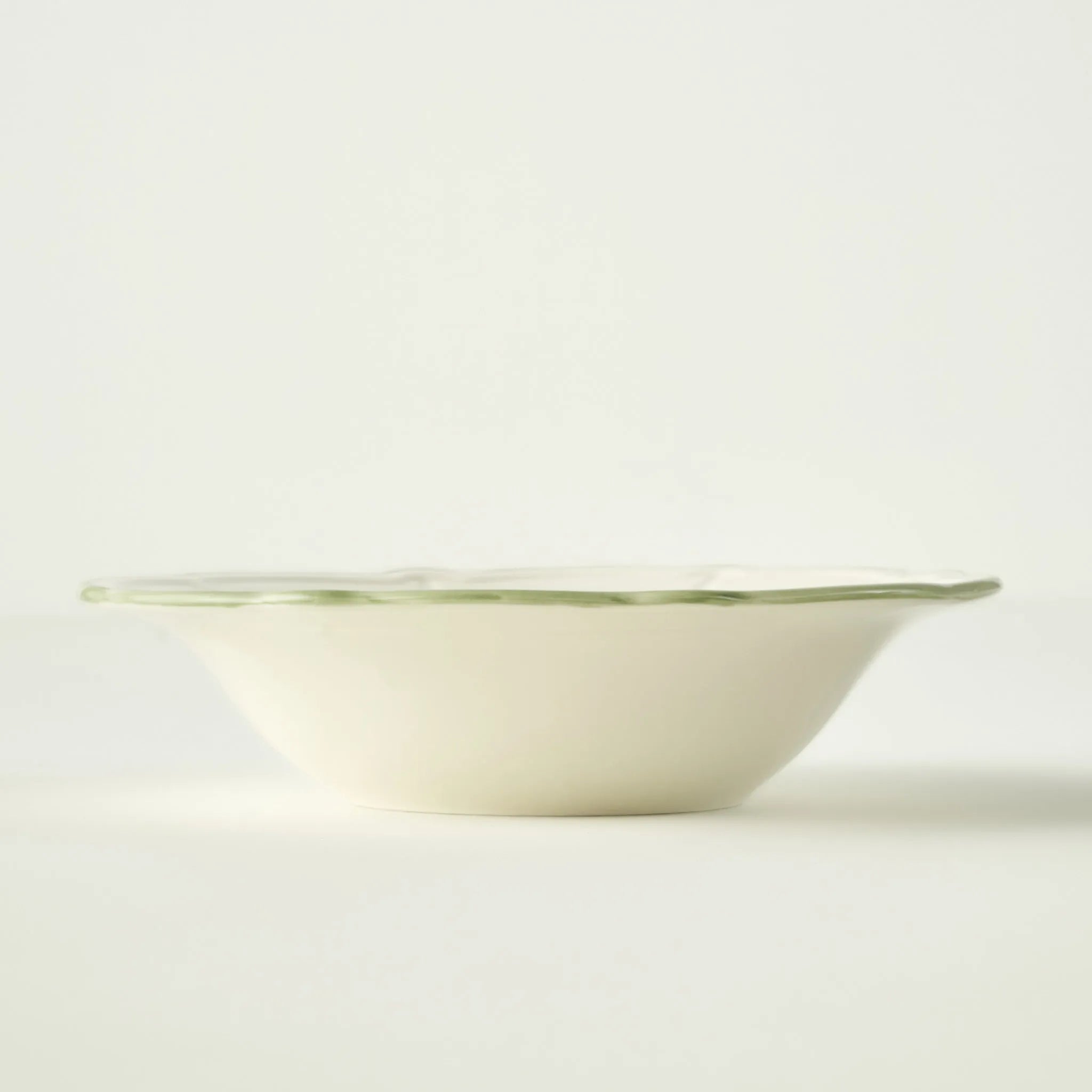 Julia Scalloped Stoneware Salad Bowl texture detail
