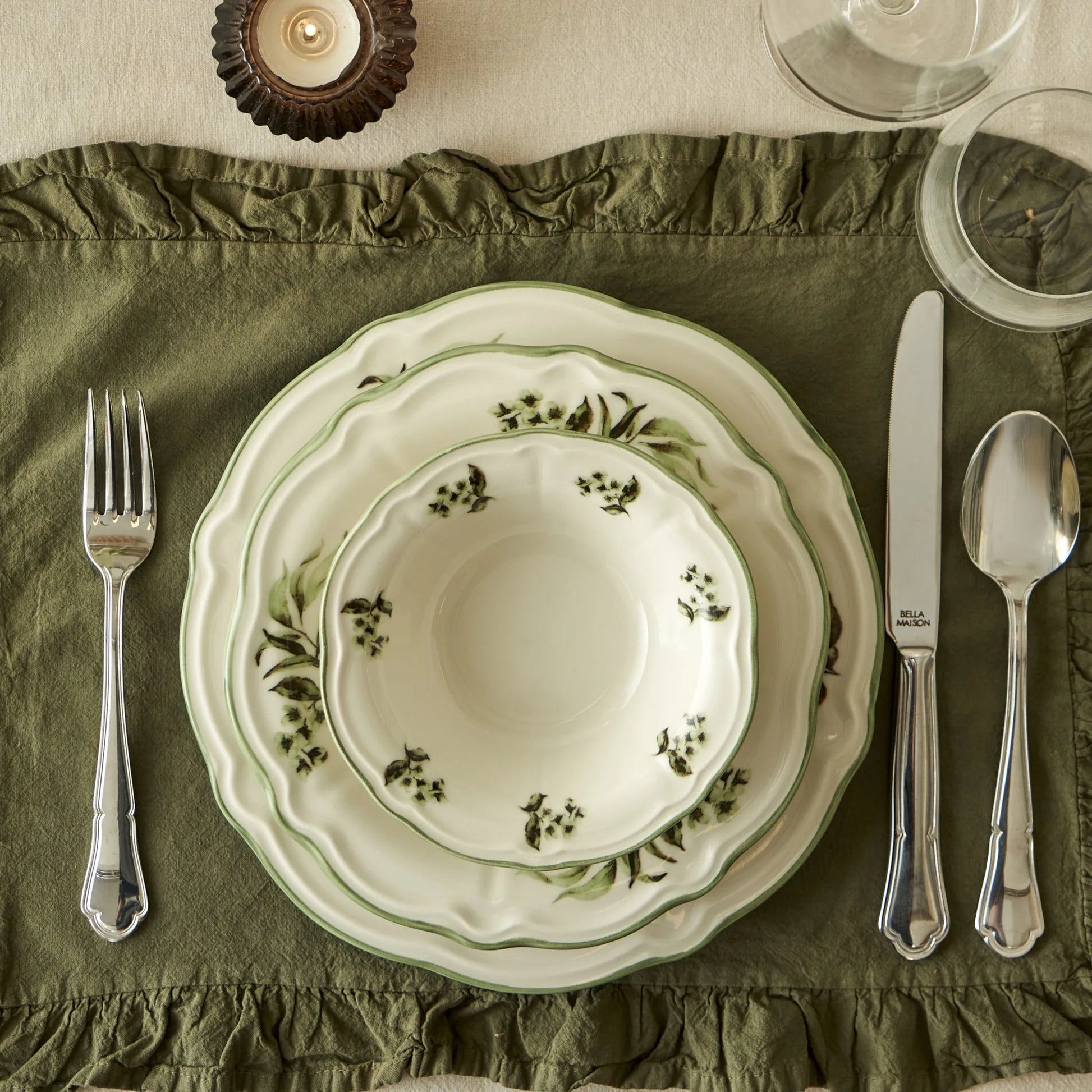 Julia Stoneware Salad Plate side view