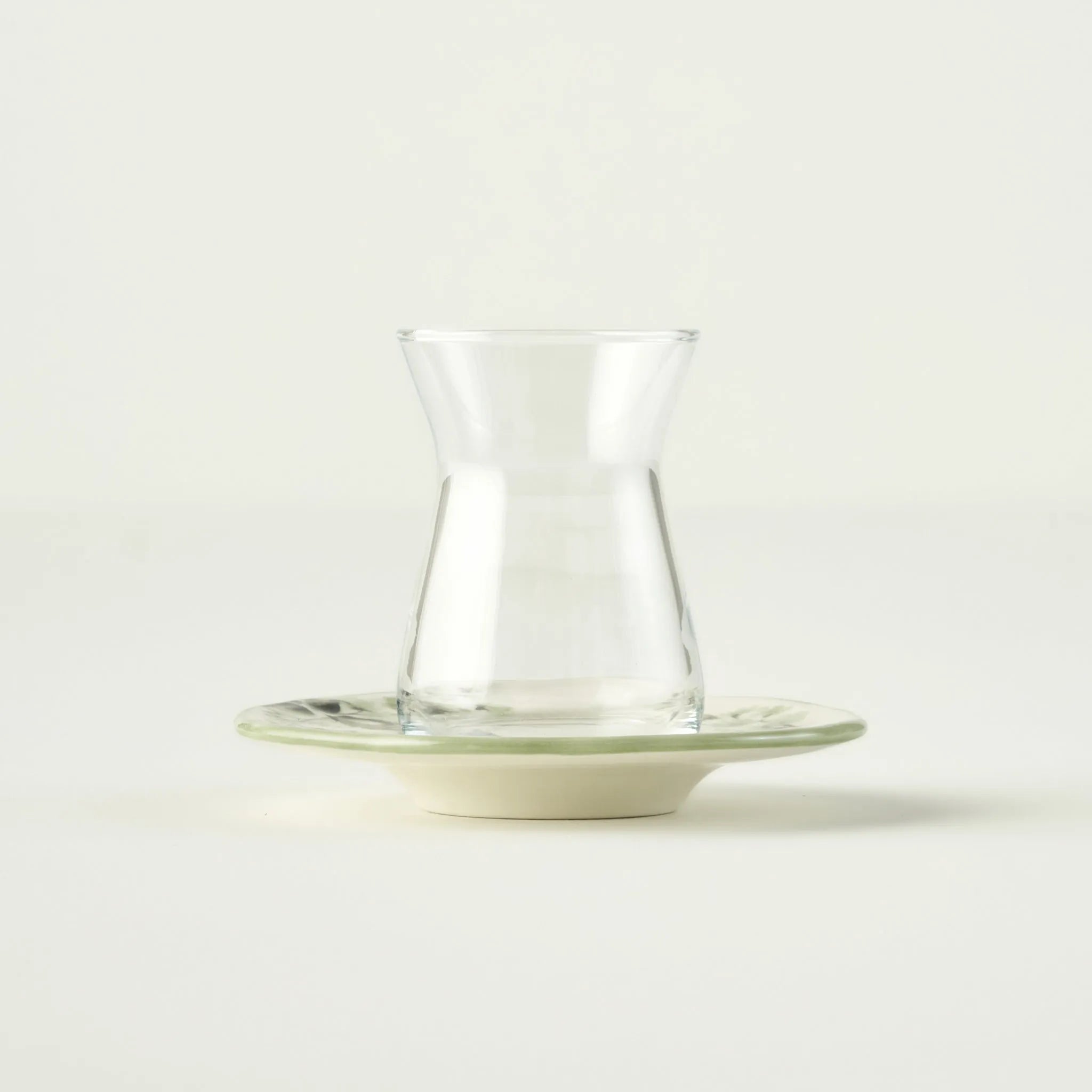 Julia Tea Glass Set with Saucers (6-Piece) detail view