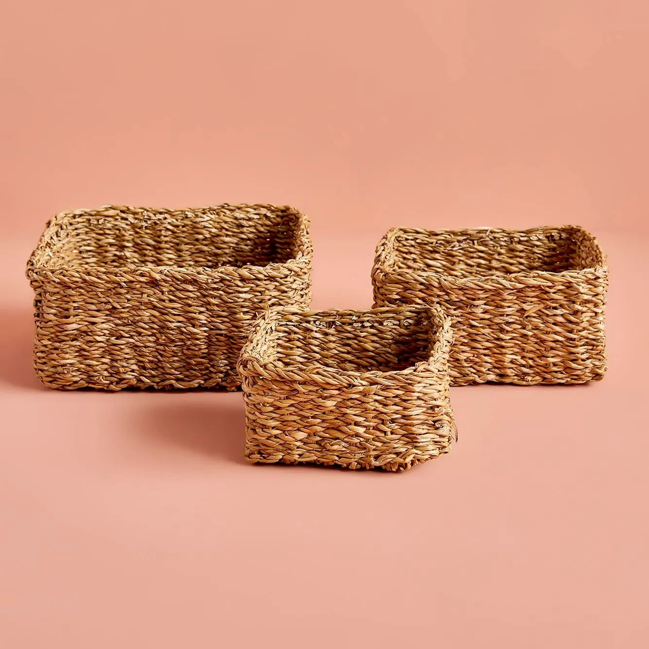Kiara Wicker Square Decorative Basket detail view