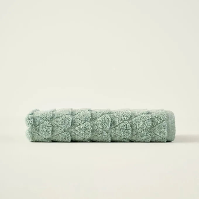 Kyle Mint Cotton Hand Towel detail view