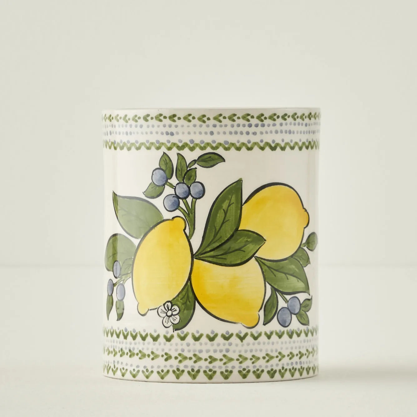 Lemoncello Ceramic Utensil Holder detail view