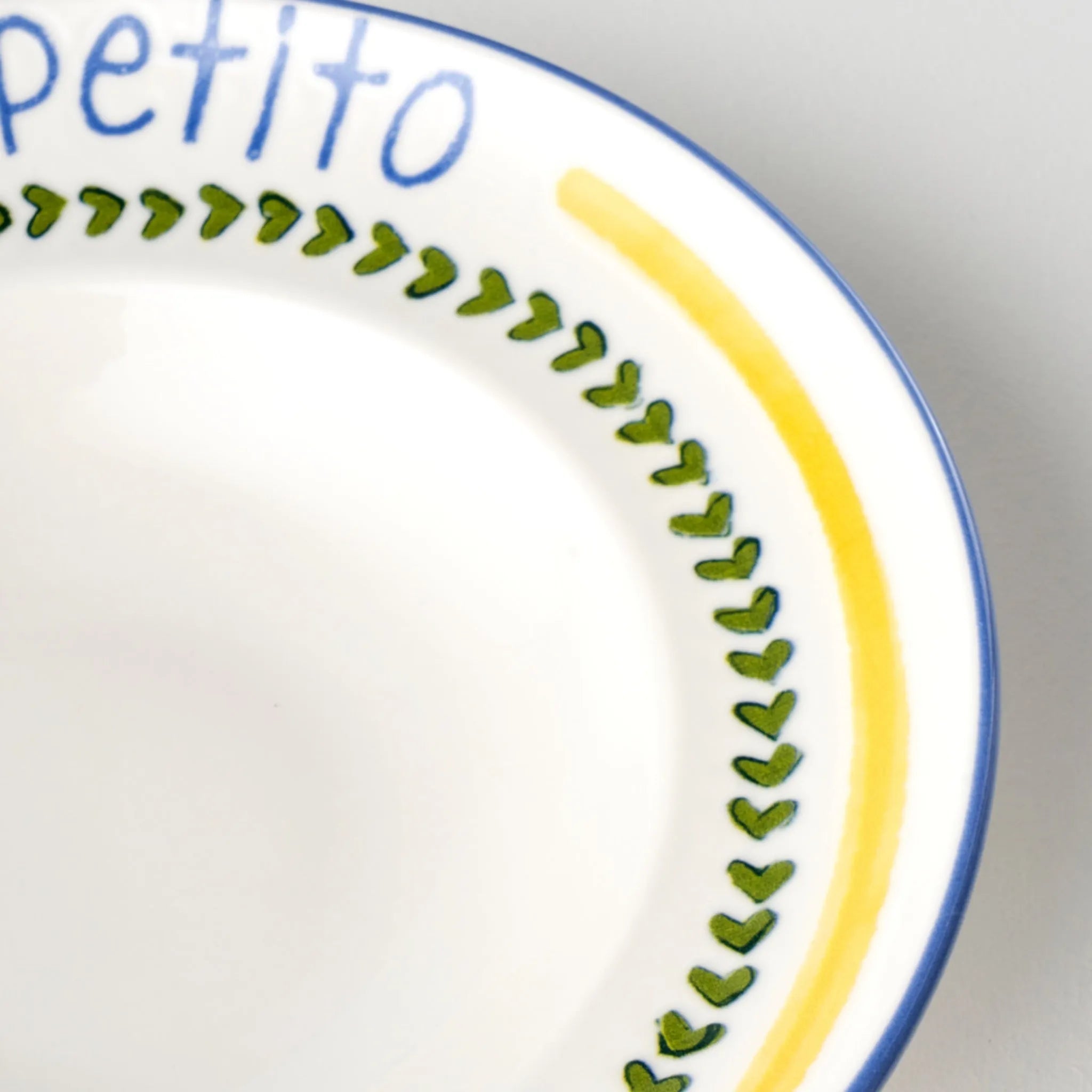 Lemoncello Porcelain Pasta Bowl detail view
