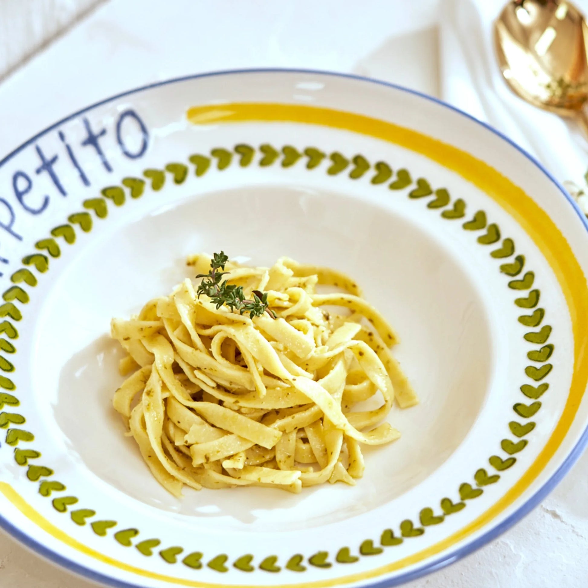 Lemoncello Porcelain Pasta Bowl design detail