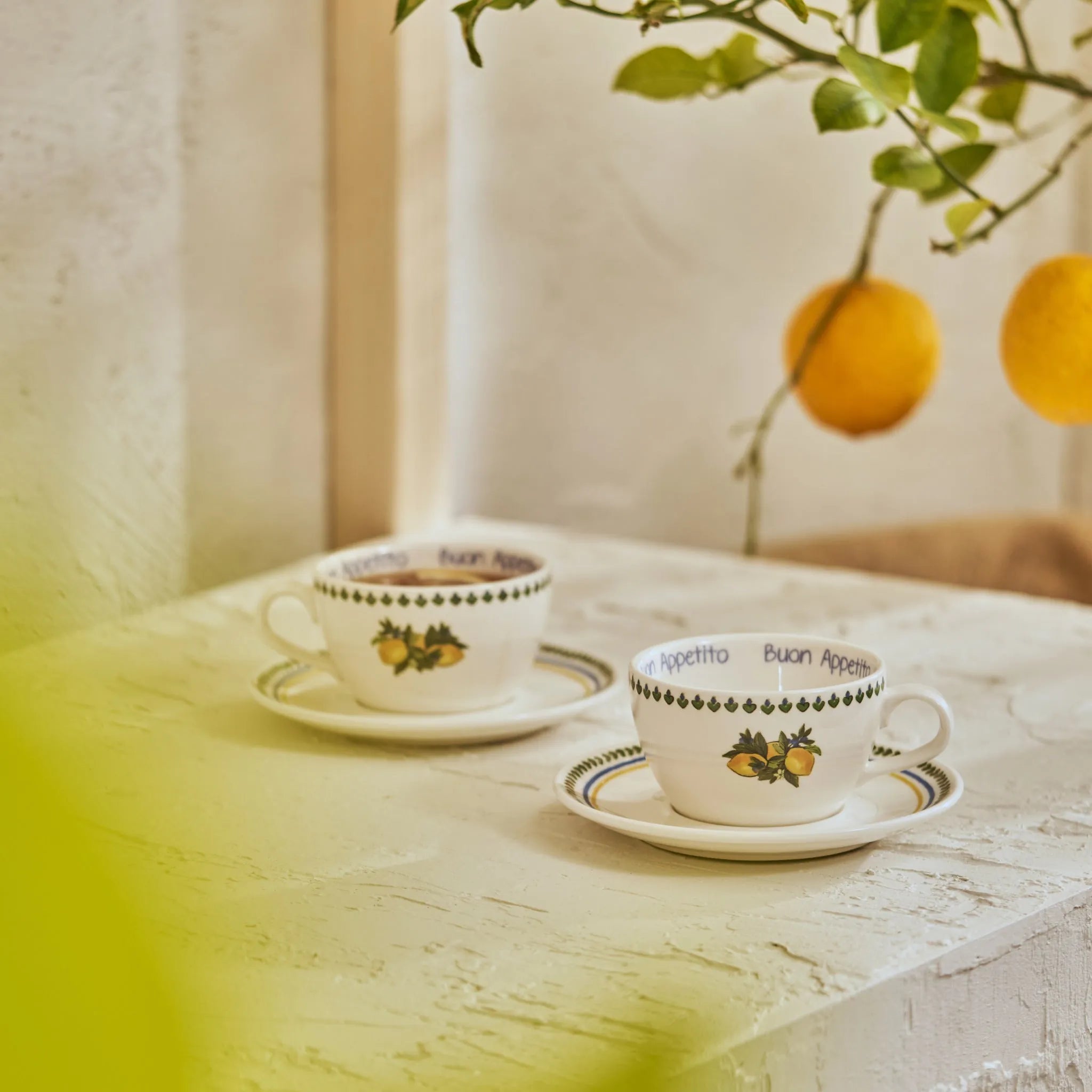 Lemoncello Porcelain Tea Cup (Set of 2) additional view