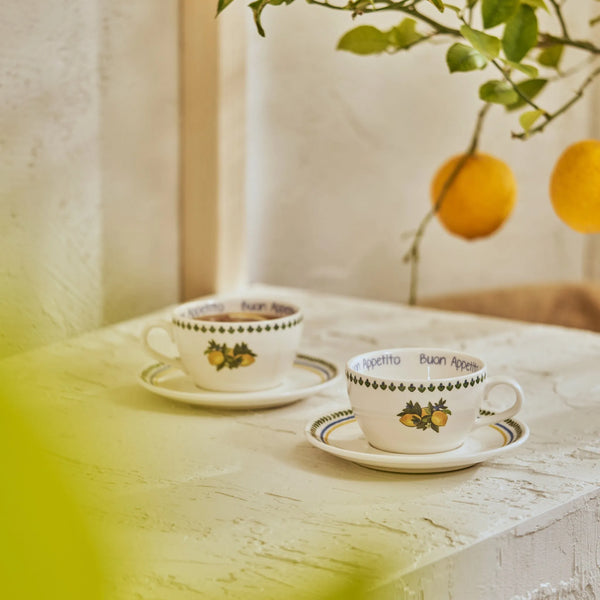 Lemoncello Porcelain Tea Cup (Set of 2)