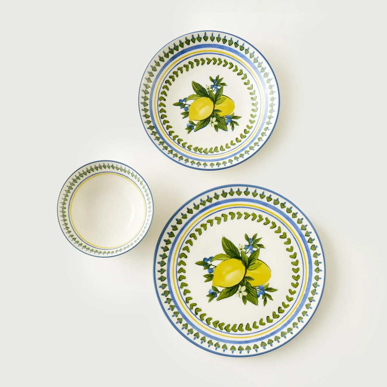 Lemoncello 12 Piece Porcelain Dinnerware Set