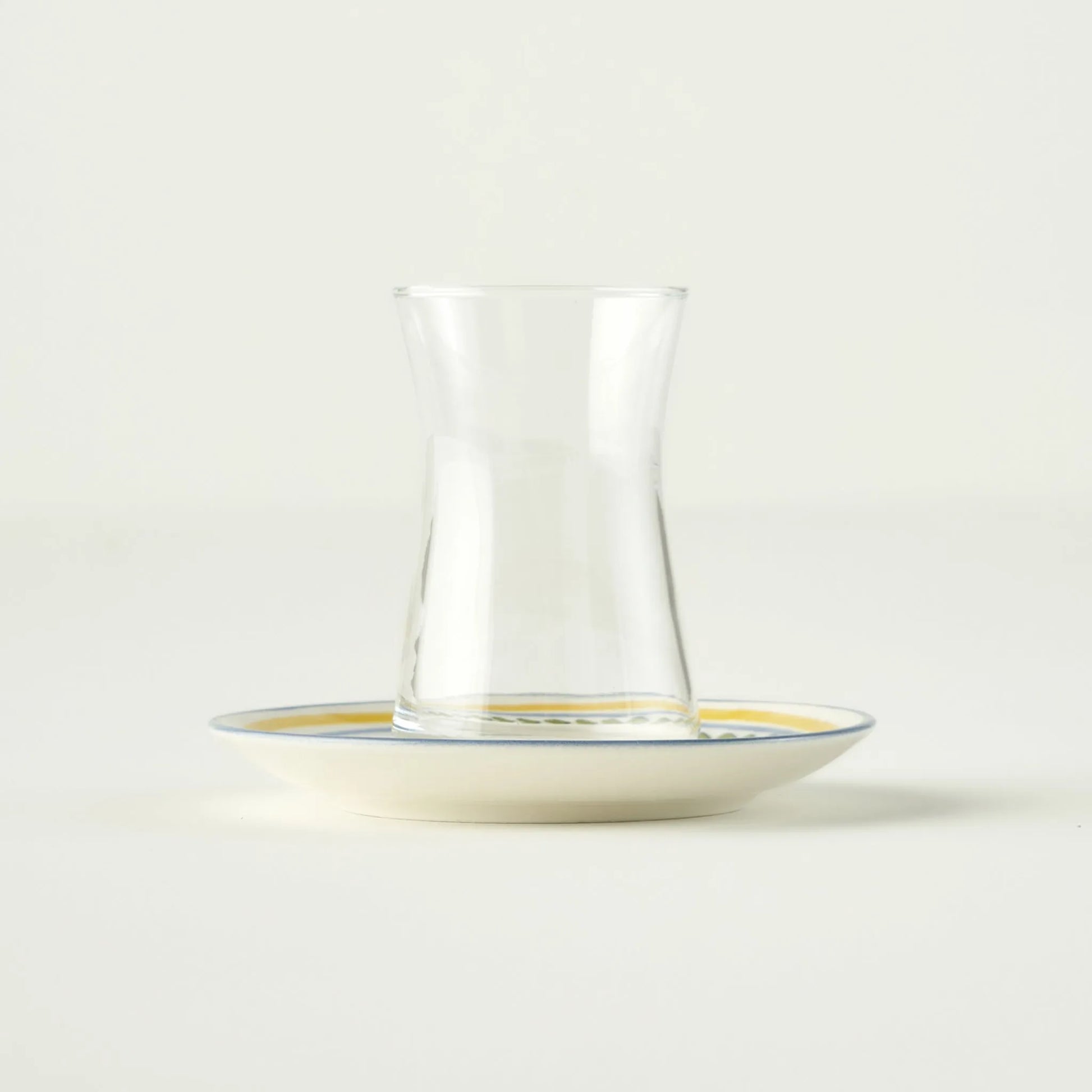 Lemoncello Tea Glass Set with Saucers (6-Piece) detail view