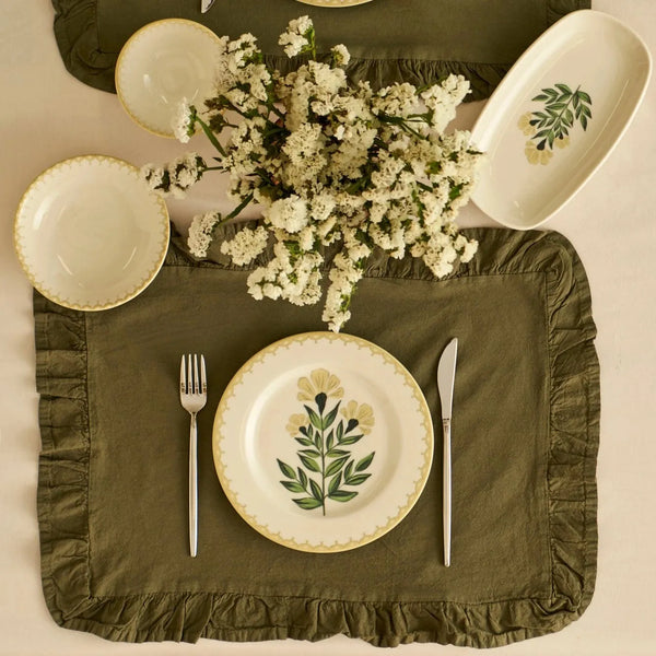 Lena Floral Motif Porcelain Breakfast Set (10 Pieces)