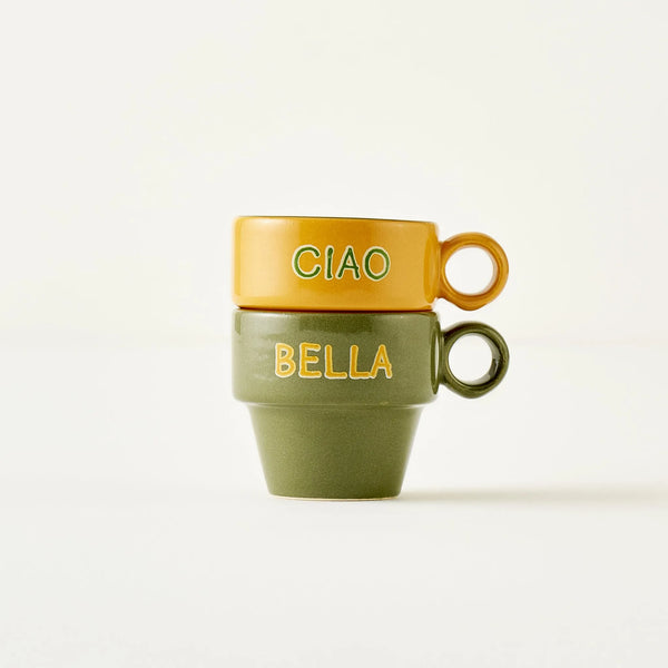 Line Ceramic Espresso Cup (Set of 2)