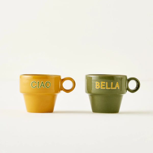 Line Ceramic Espresso Cup (Set of 2)