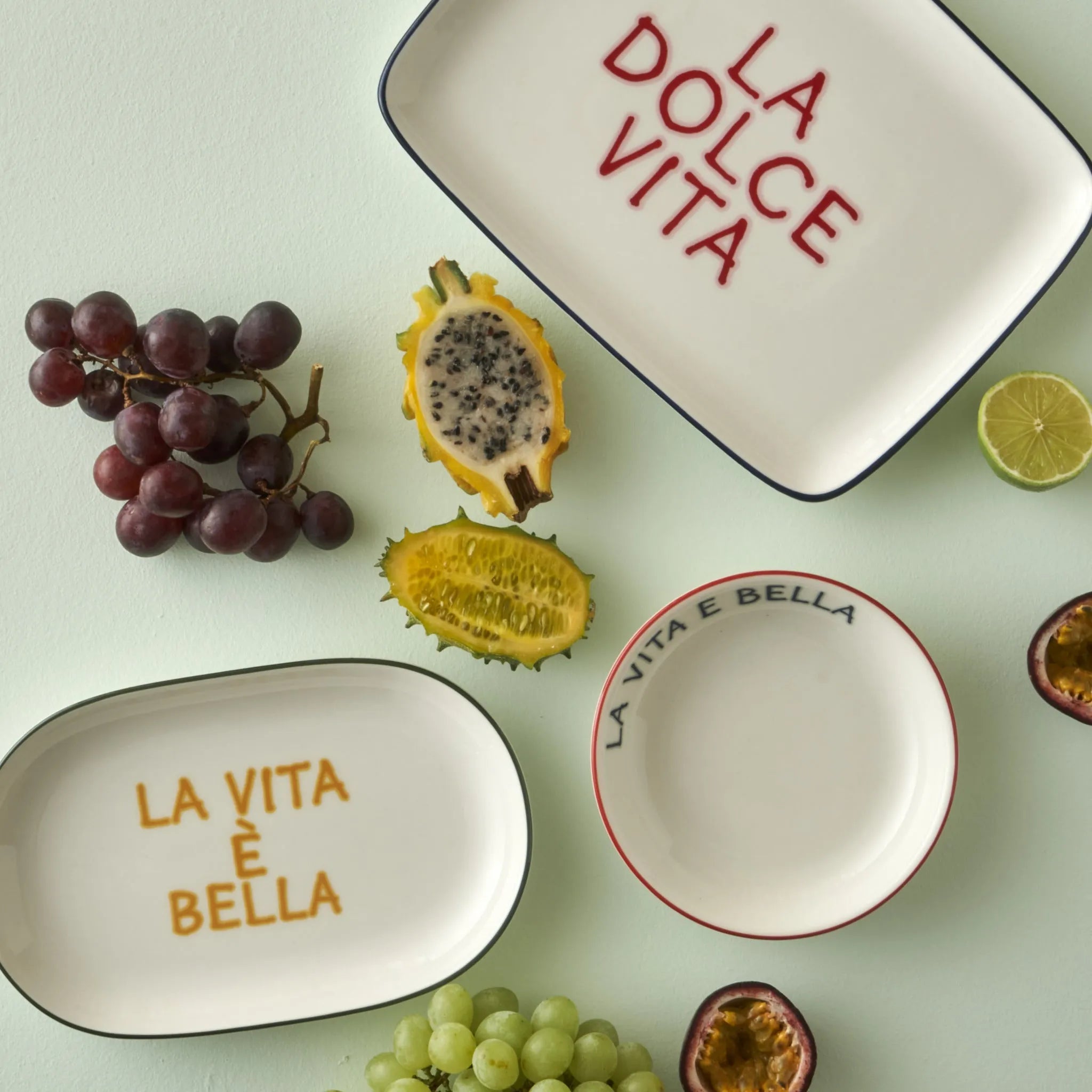 Line 'Ciao Bella' Porcelain Serving Platter side view